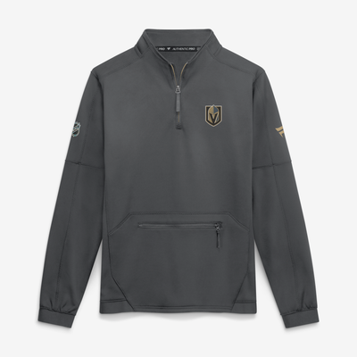 Vegas Golden Knights Fanatics Authentic Pro Rink Fleece Quarter-Zip Pullover - Charcoal