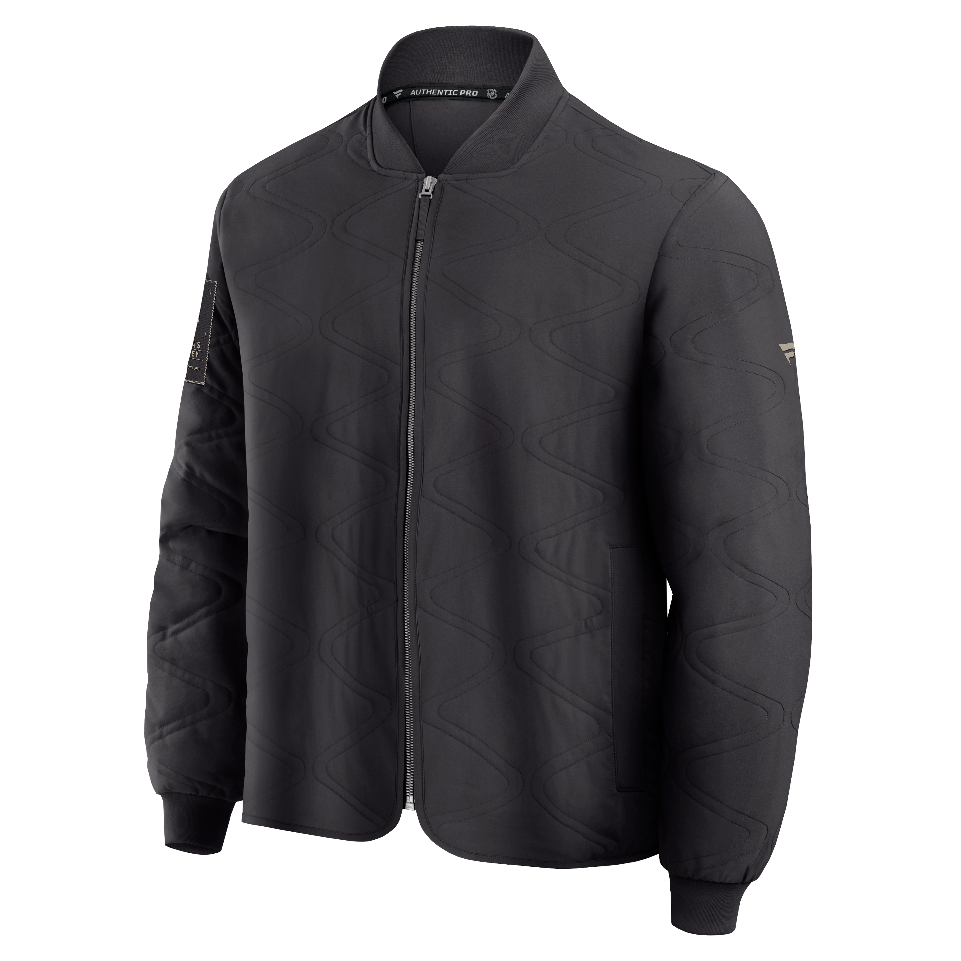 Men's Fanatics Charcoal Vegas Golden Knights Authentic Pro Road Bomber Jacket