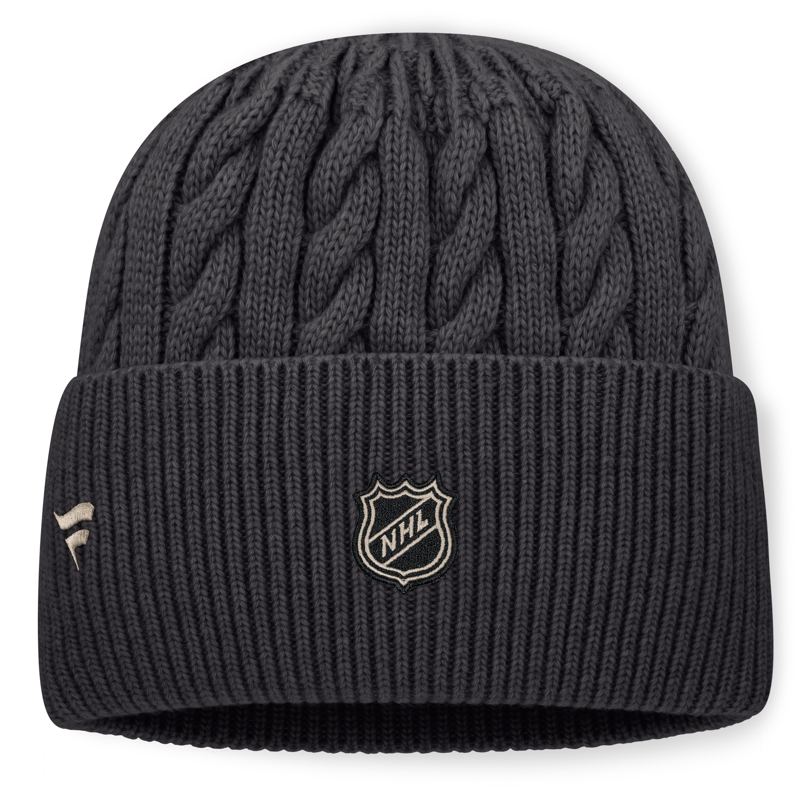 Men's Fanatics Charcoal Vegas Golden Knights Authentic Pro Road Oversized Cuffed Knit Hat