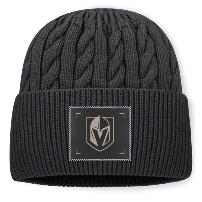 Men's Vegas Golden Knights Fanatics Charcoal Authentic Pro Road Oversized Cuffed Knit Hat