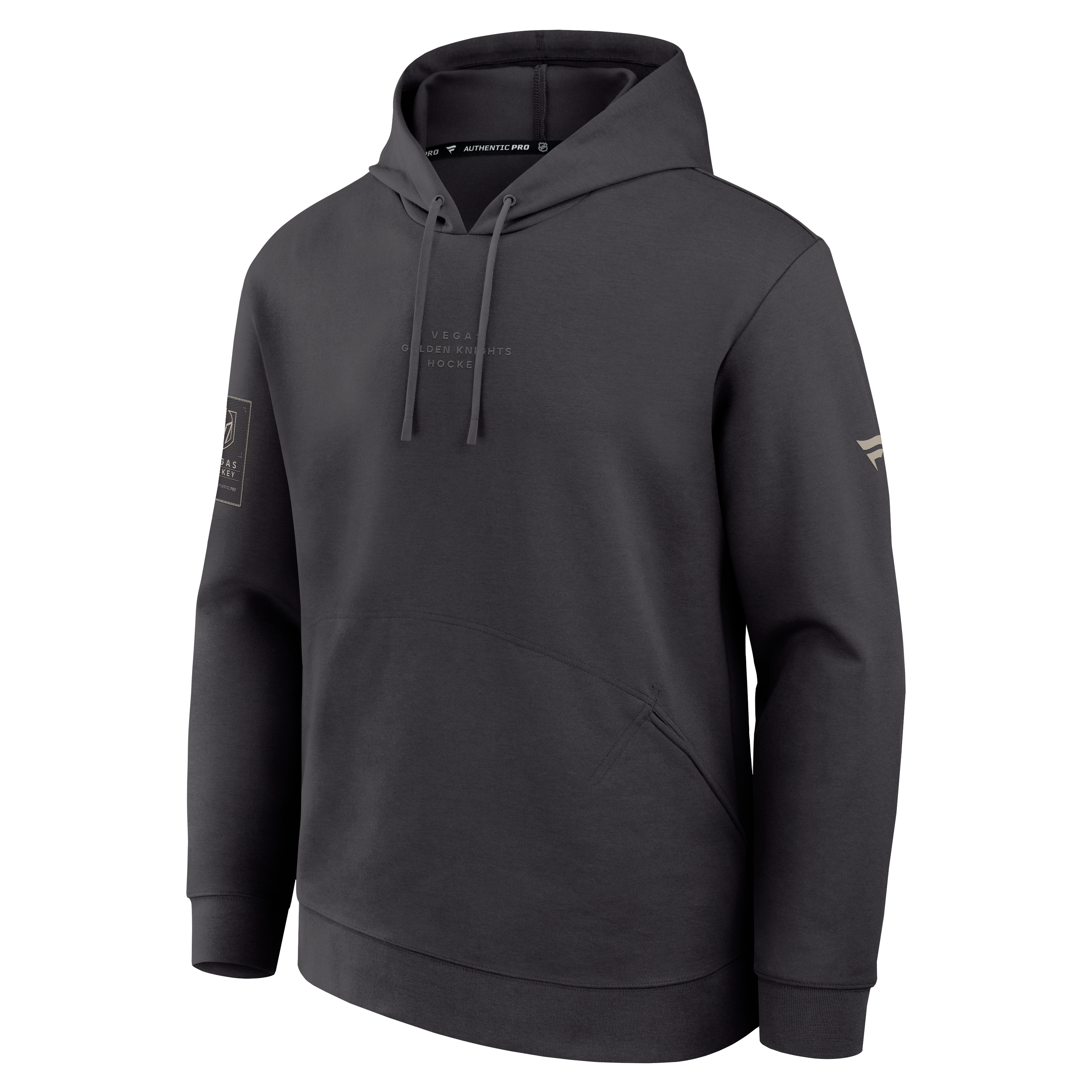 Men's Fanatics Charcoal Vegas Golden Knights Authentic Pro Road Pullover Hoodie