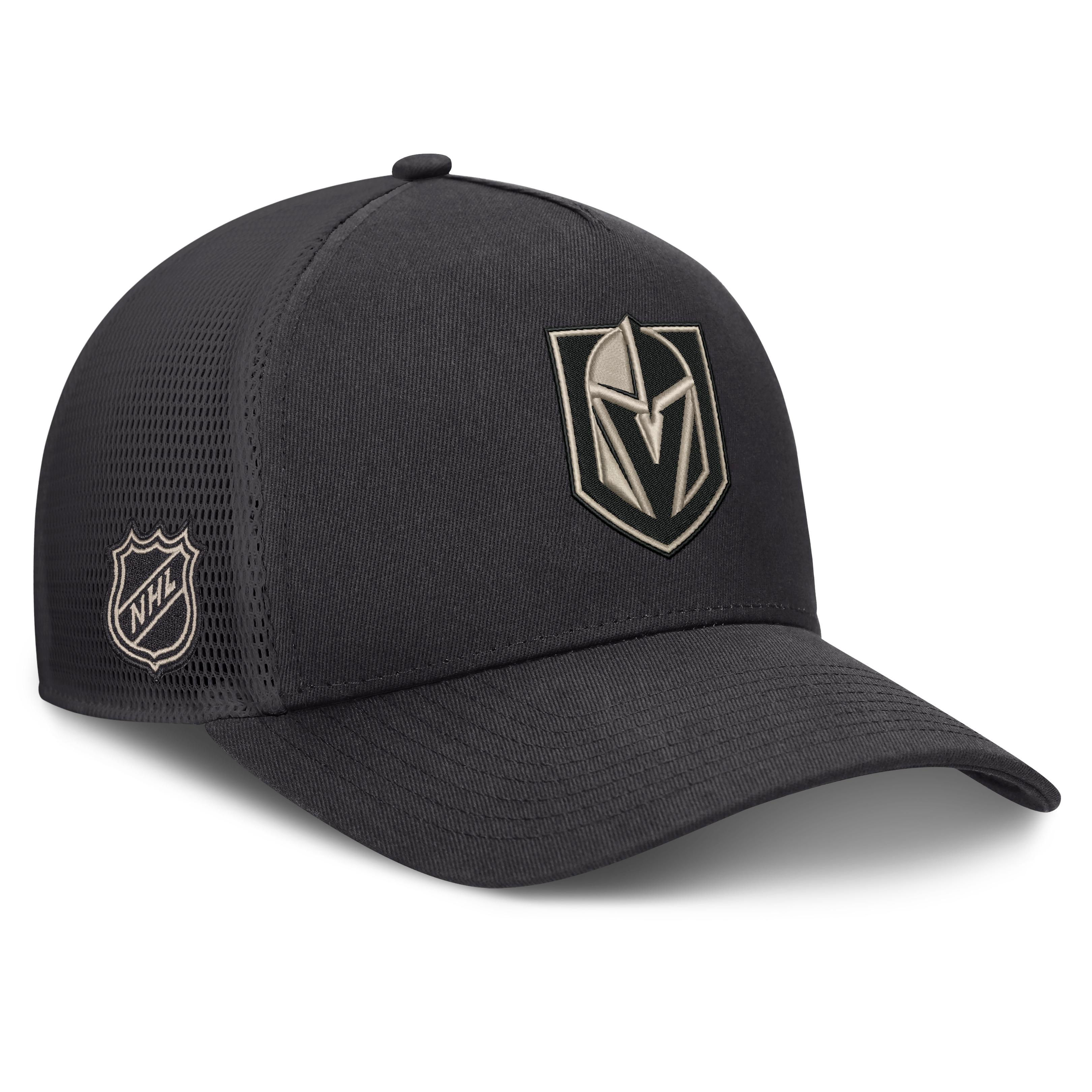 Men's Fanatics Charcoal Vegas Golden Knights Authentic Pro Road Soft Wash A-Frame Meshback Hat