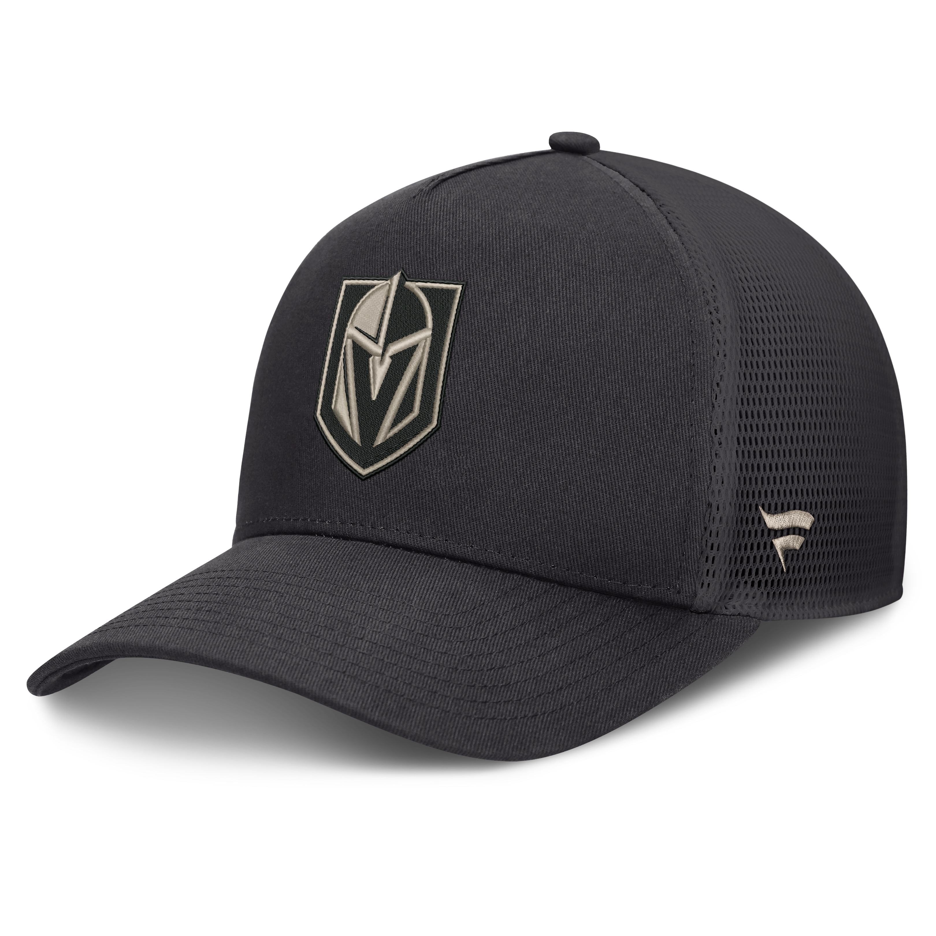 Men's Fanatics Charcoal Vegas Golden Knights Authentic Pro Road Soft Wash A-Frame Meshback Hat