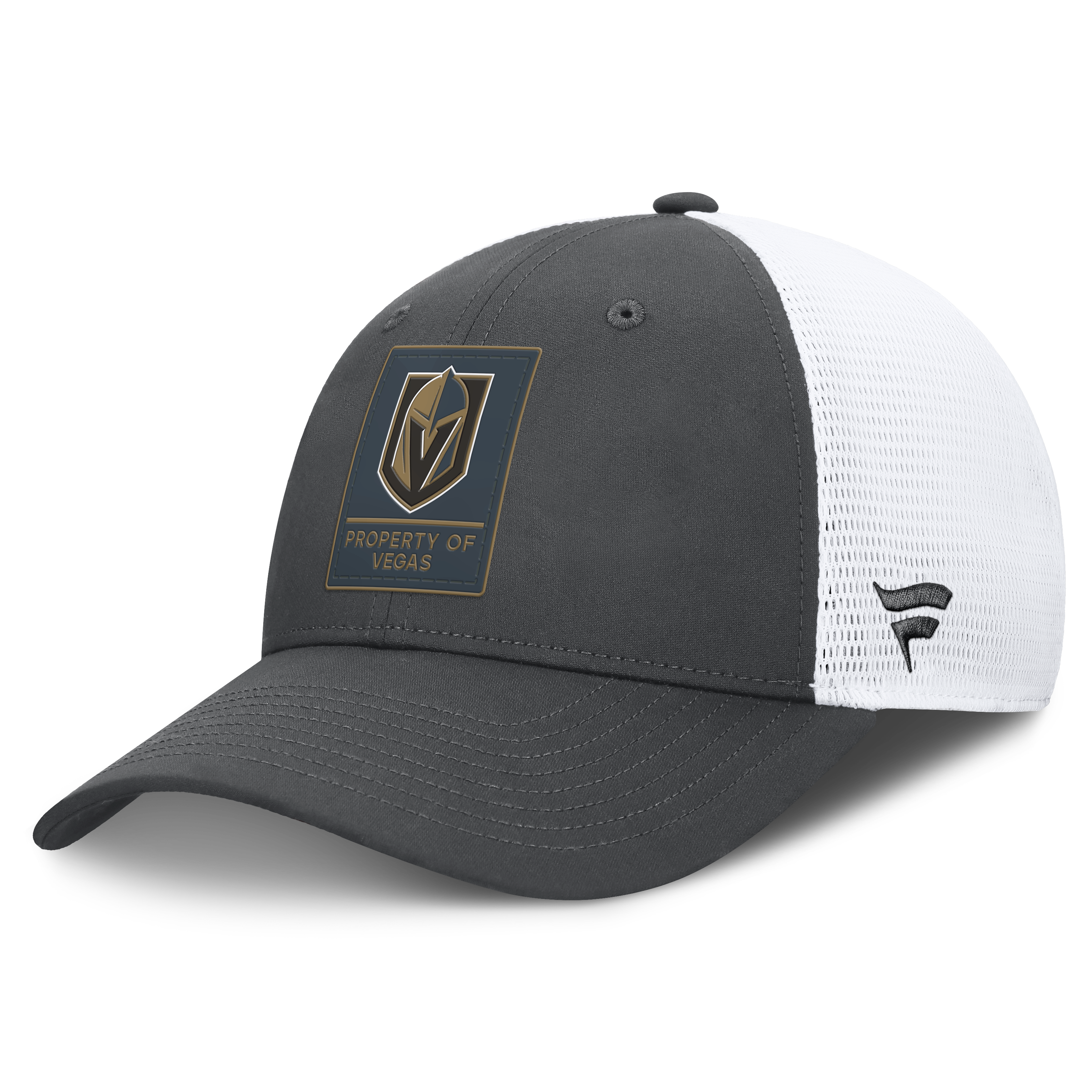 Men's Fanatics Charcoal Vegas Golden Knights Authentic Pro Train Adjustable Meshback Hat