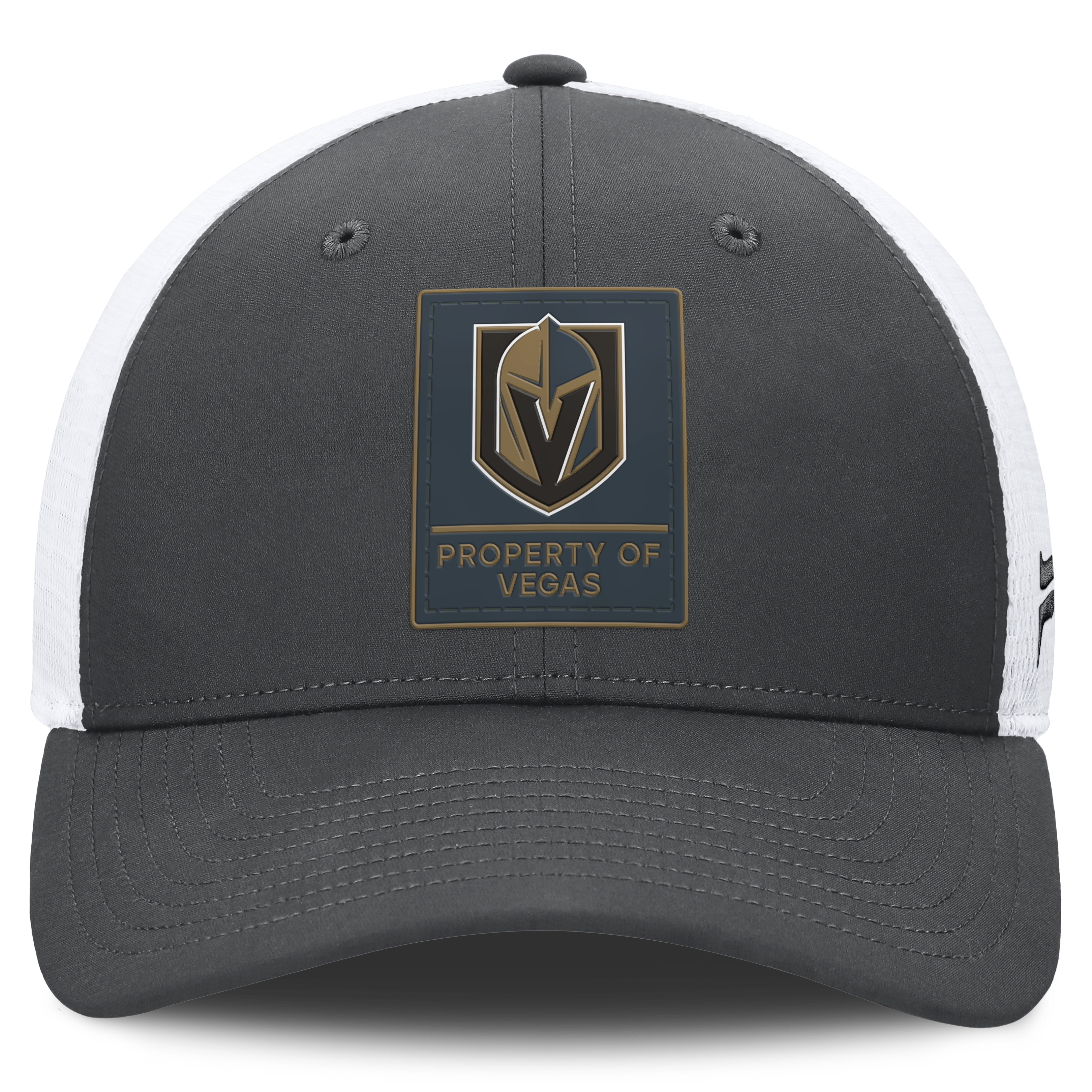 Men's Fanatics Charcoal Vegas Golden Knights Authentic Pro Train Adjustable Meshback Hat