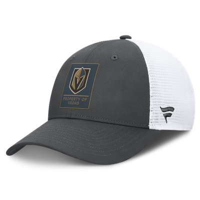 Men's Vegas Golden Knights Fanatics Charcoal Authentic Pro Train Adjustable Meshback Hat