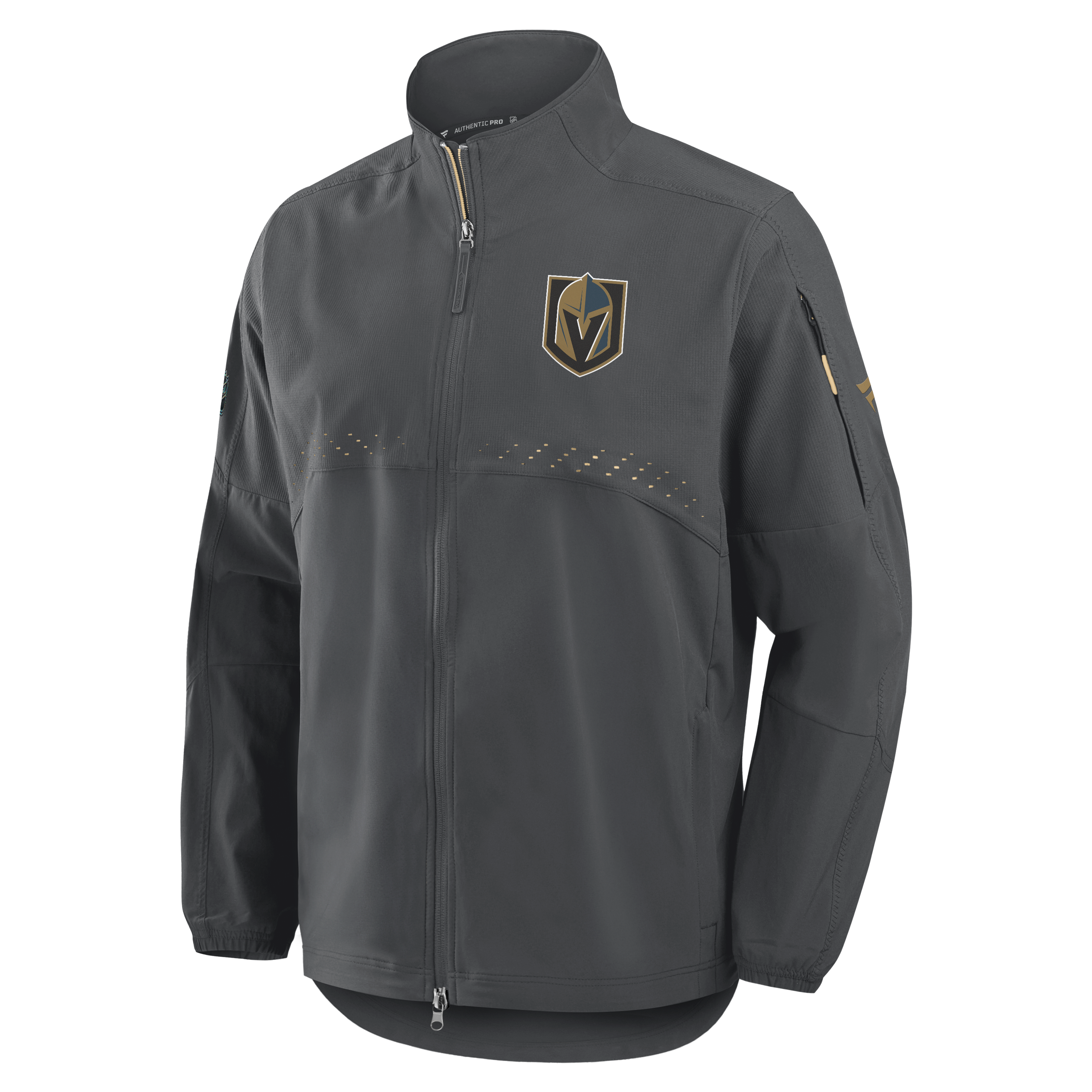 Men's Fanatics Gray Vegas Golden Knights Authentic Pro Rink Coaches Jacket