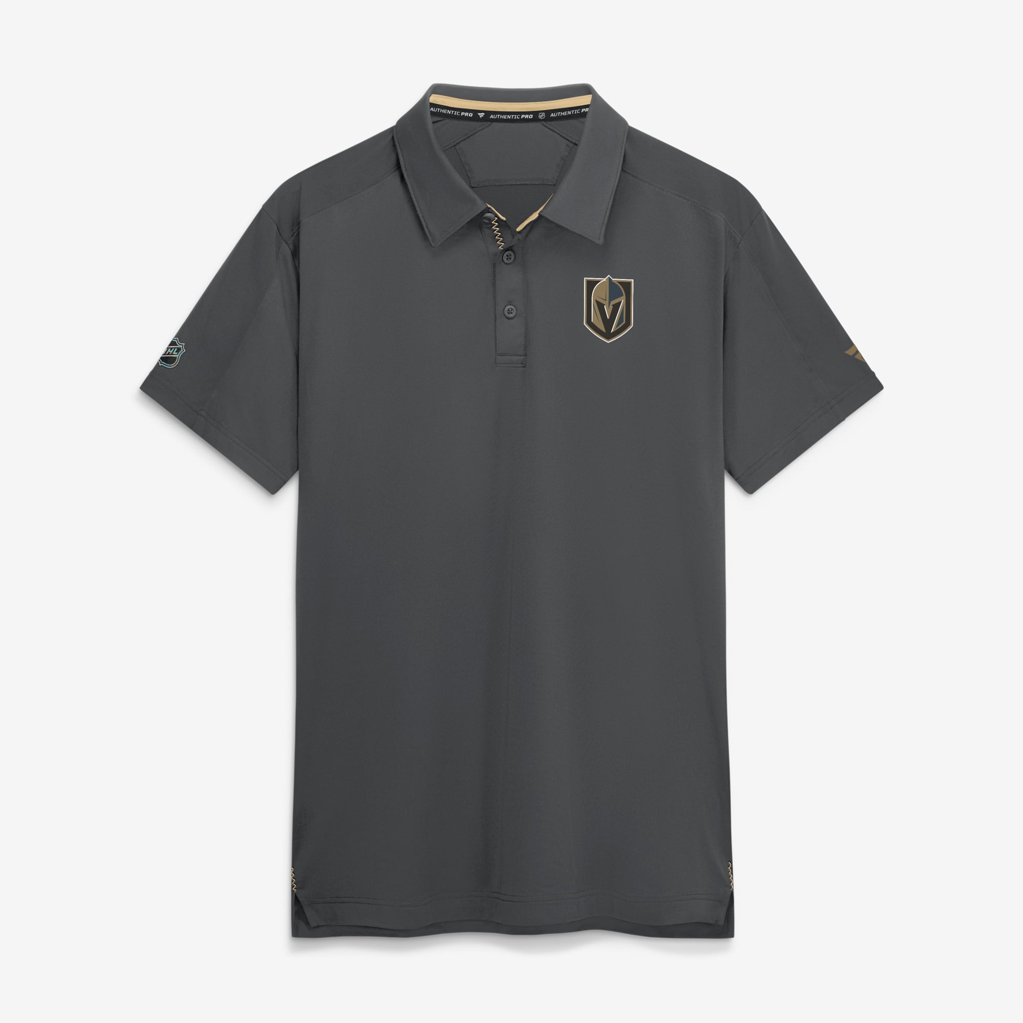 Men's Fanatics Gray Vegas Golden Knights Authentic Pro Rink Polo