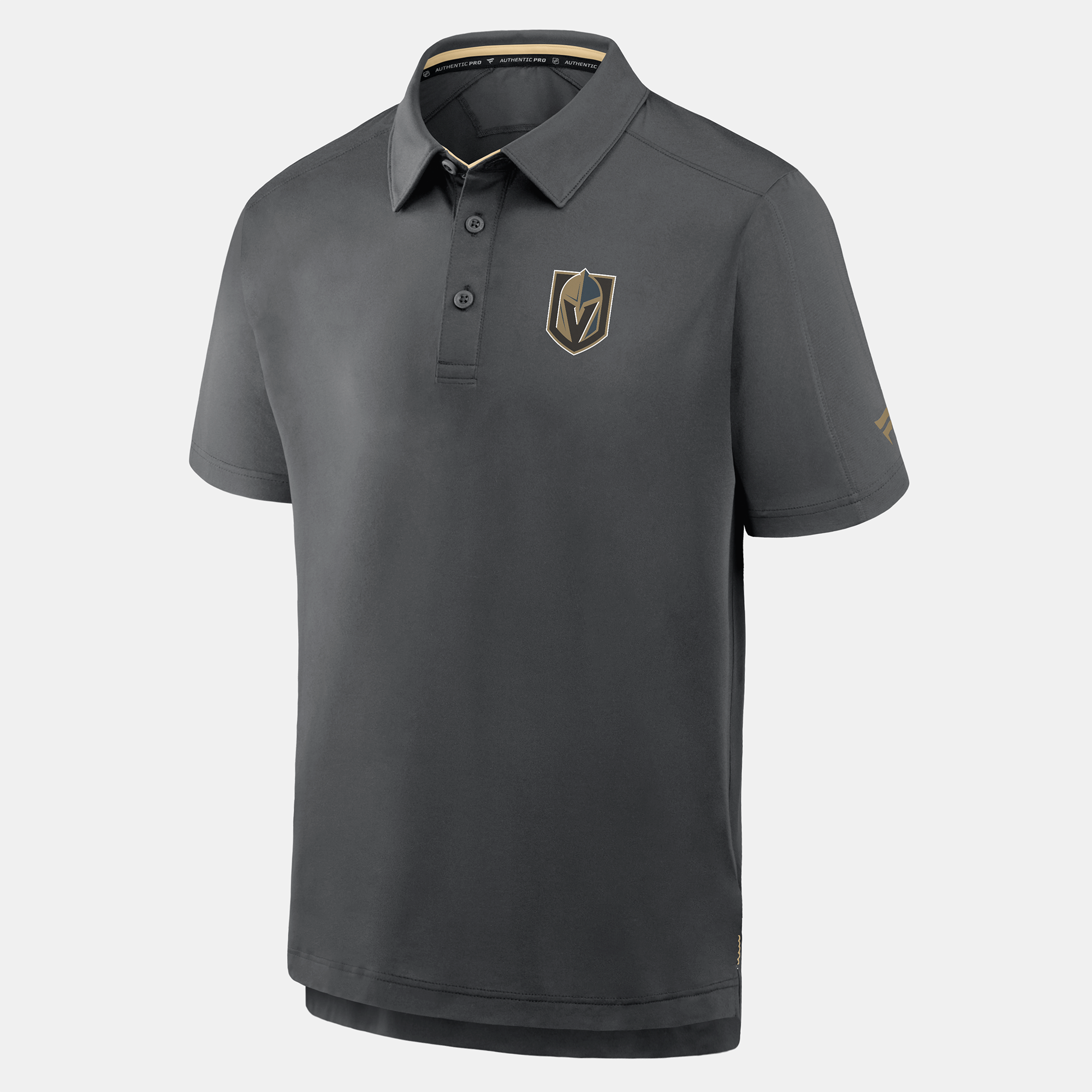 Men's Fanatics Gray Vegas Golden Knights Authentic Pro Rink Polo