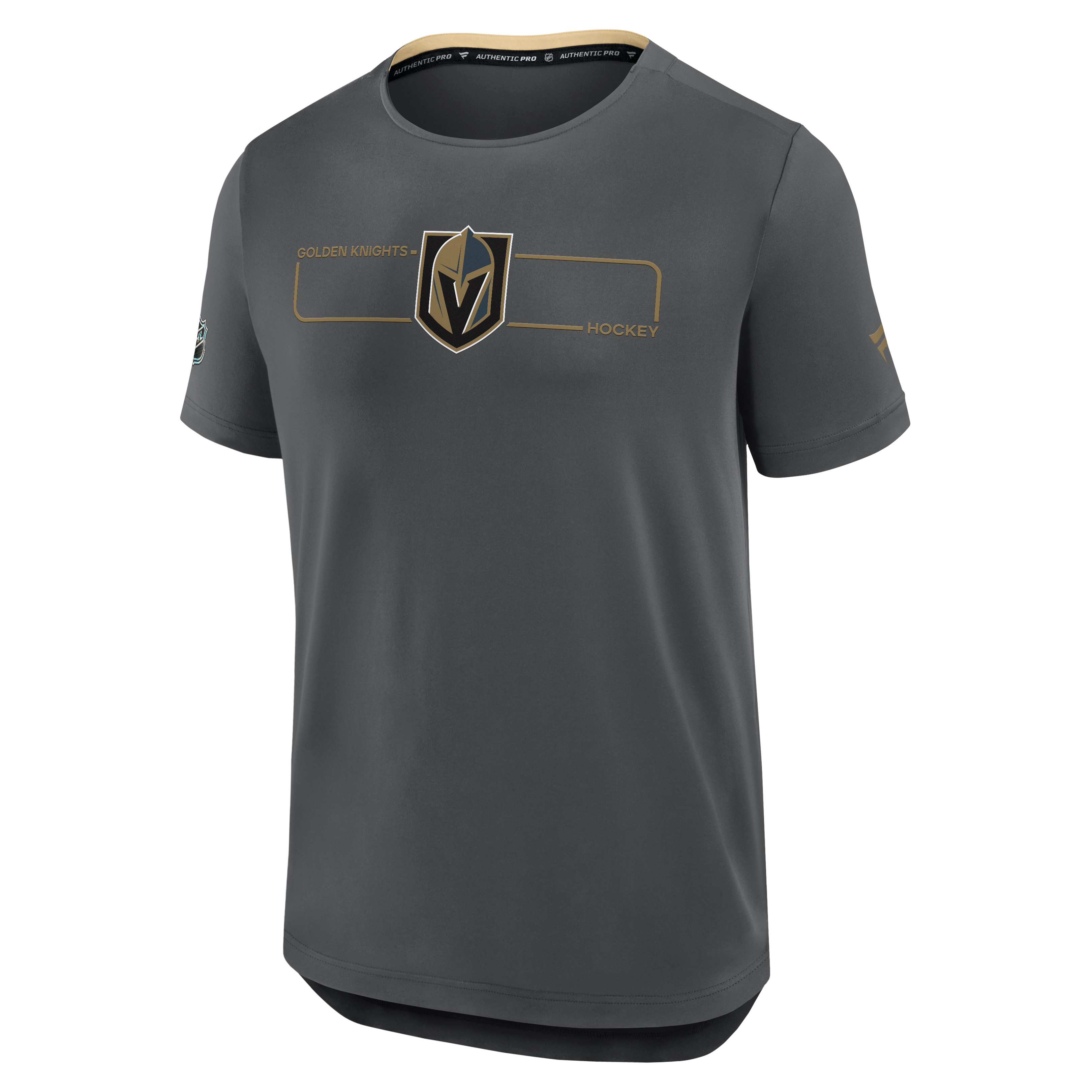 Men's Fanatics Gray Vegas Golden Knights Authentic Pro Rink Tech T-Shirt