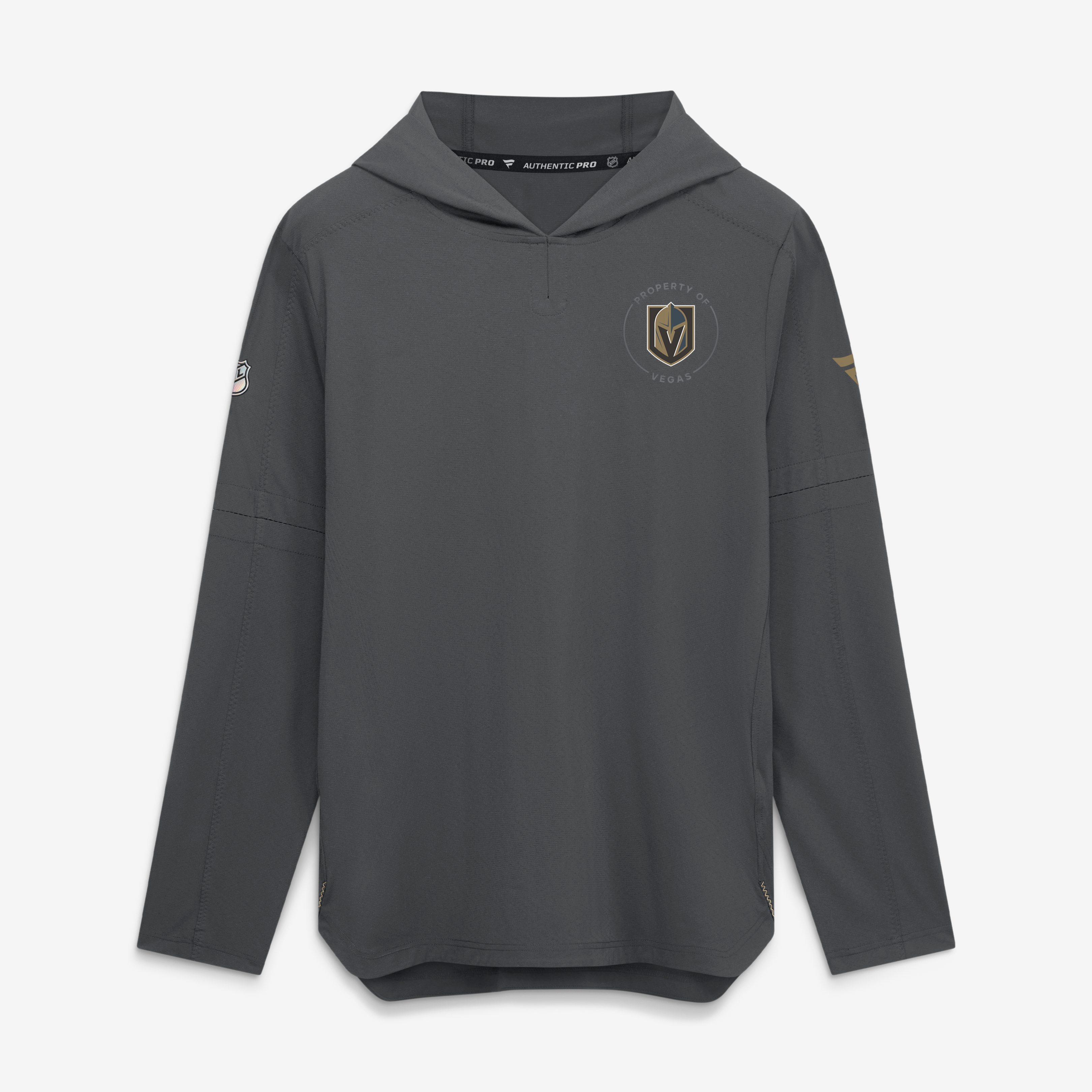 Sweat à capuche léger Fanatics gris Vegas Golden Knights Authentic Pro Train pour homme