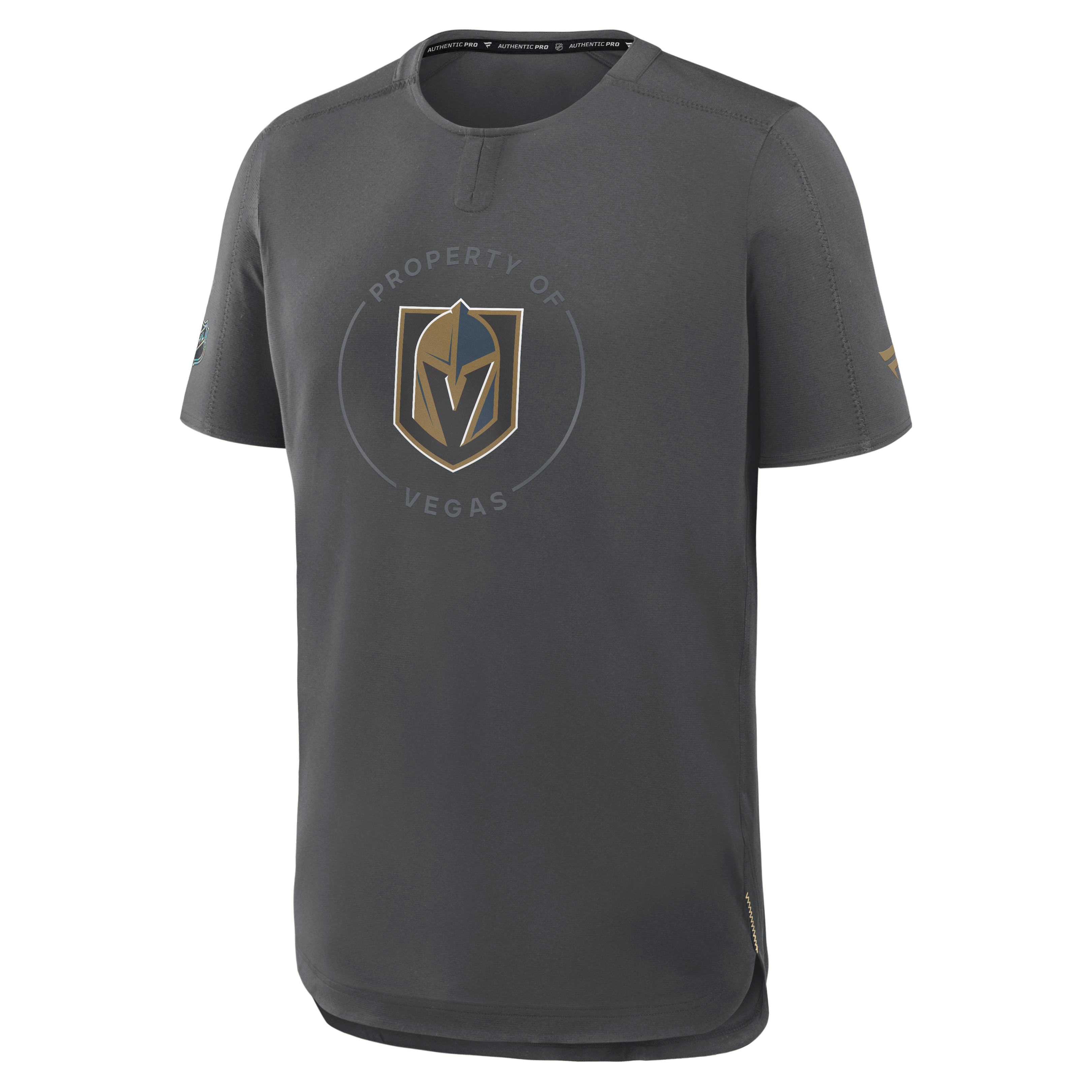 Men's Fanatics Gray Vegas Golden Knights Authentic Pro Train Performance T-Shirt