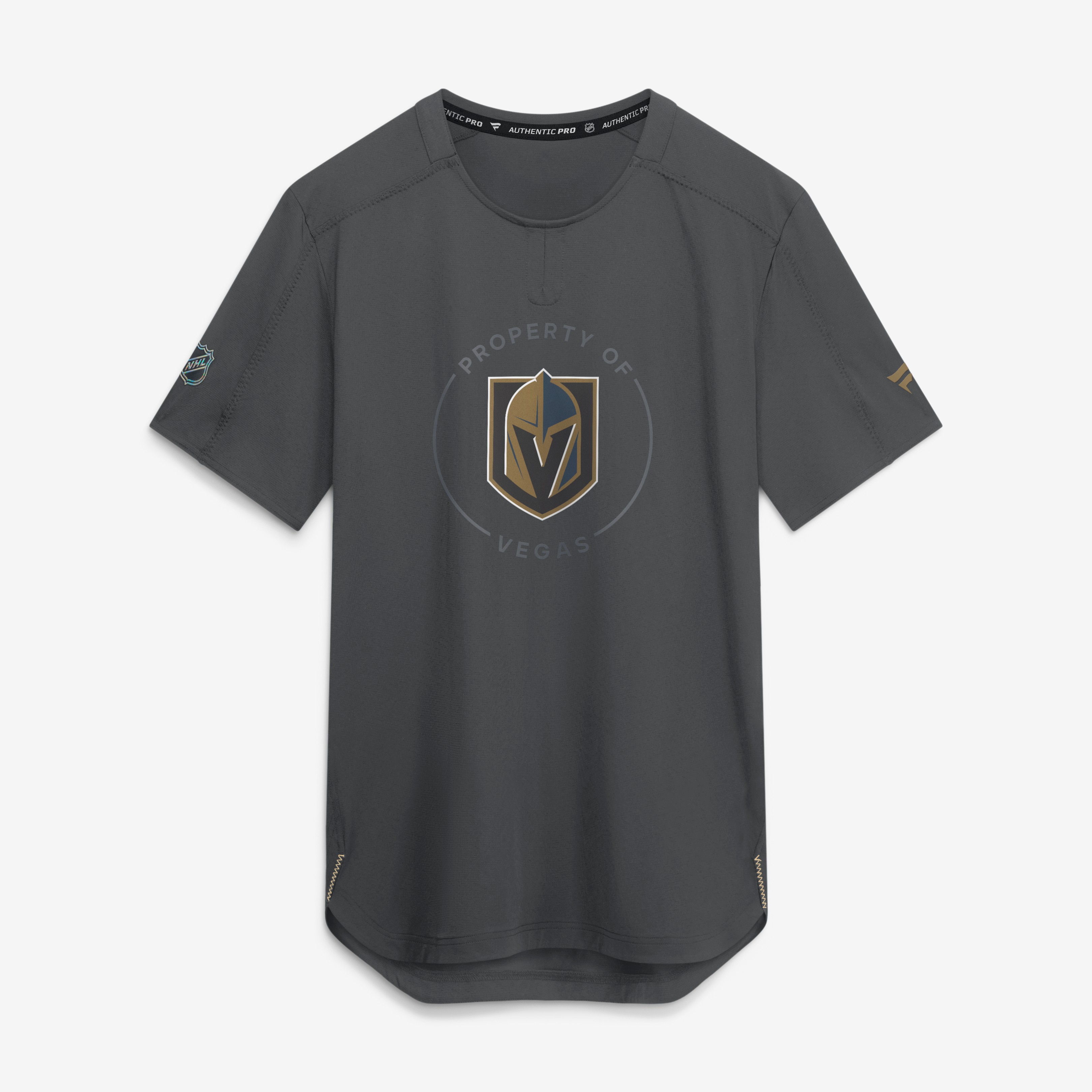 Men's Fanatics Gray Vegas Golden Knights Authentic Pro Train Performance T-Shirt