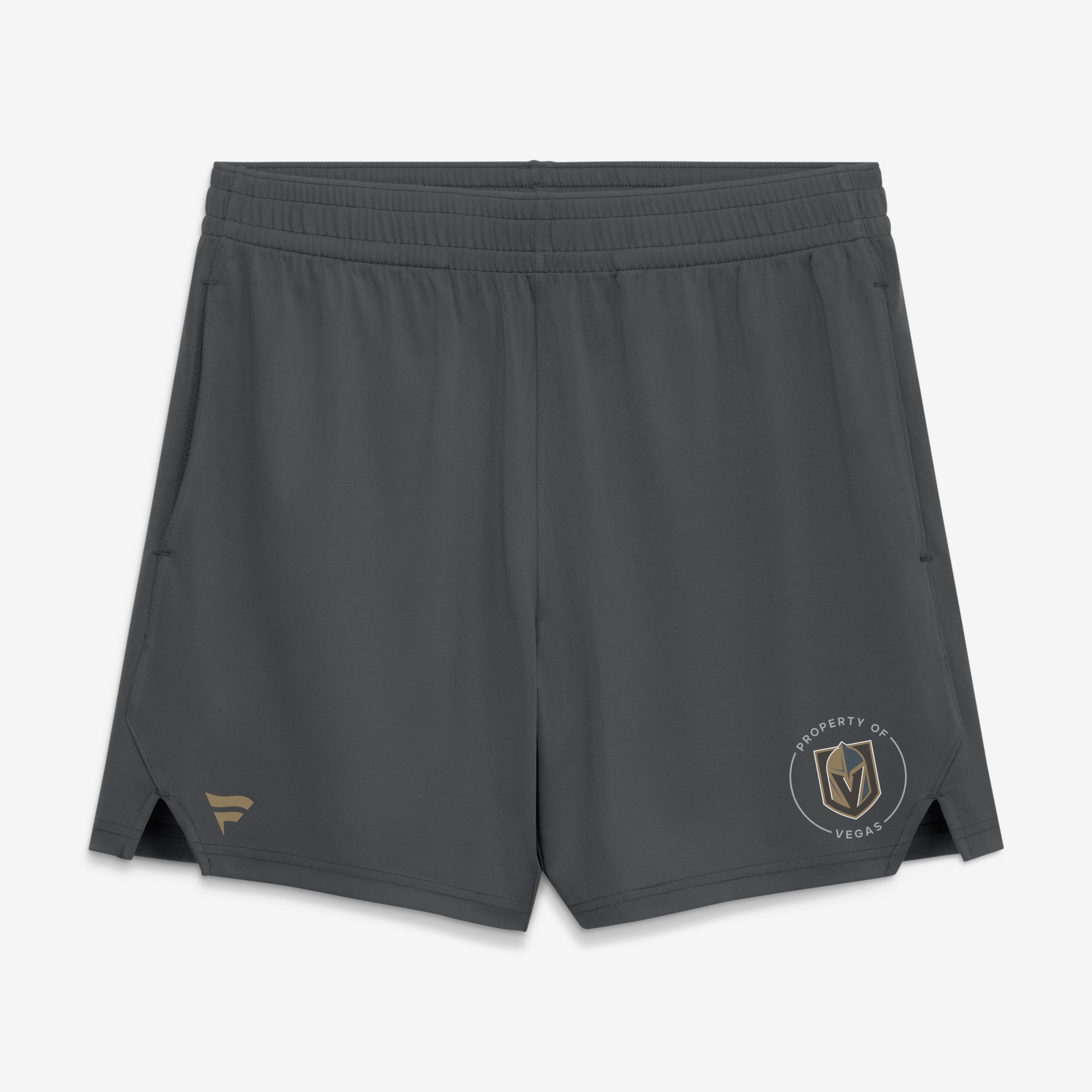 Men's Fanatics Gray Vegas Golden Knights Authentic Pro Train Training Shorts
