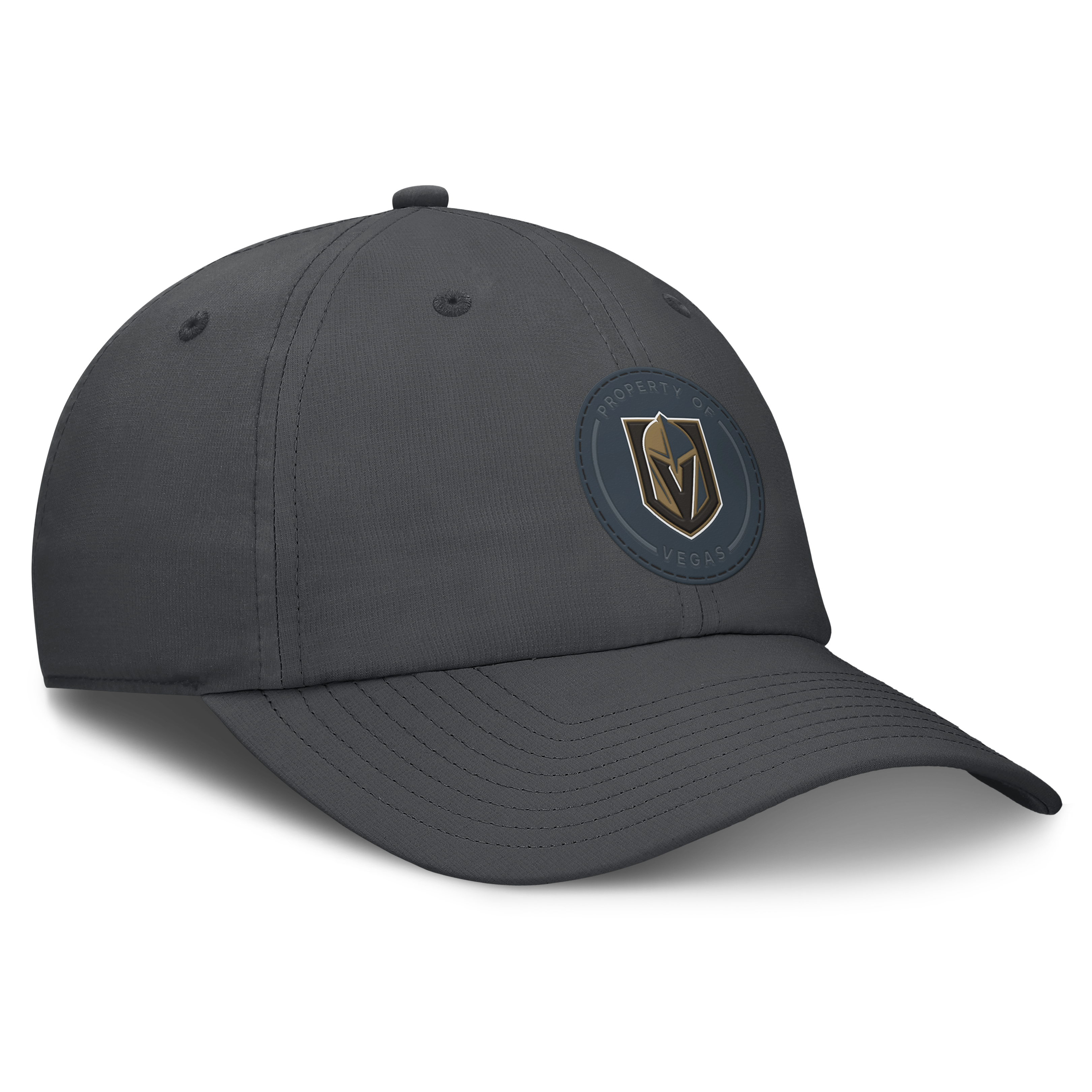 Casquette Fanatics grise Vegas Golden Knights Authentic Pro Train pour homme, non structurée et ajustable