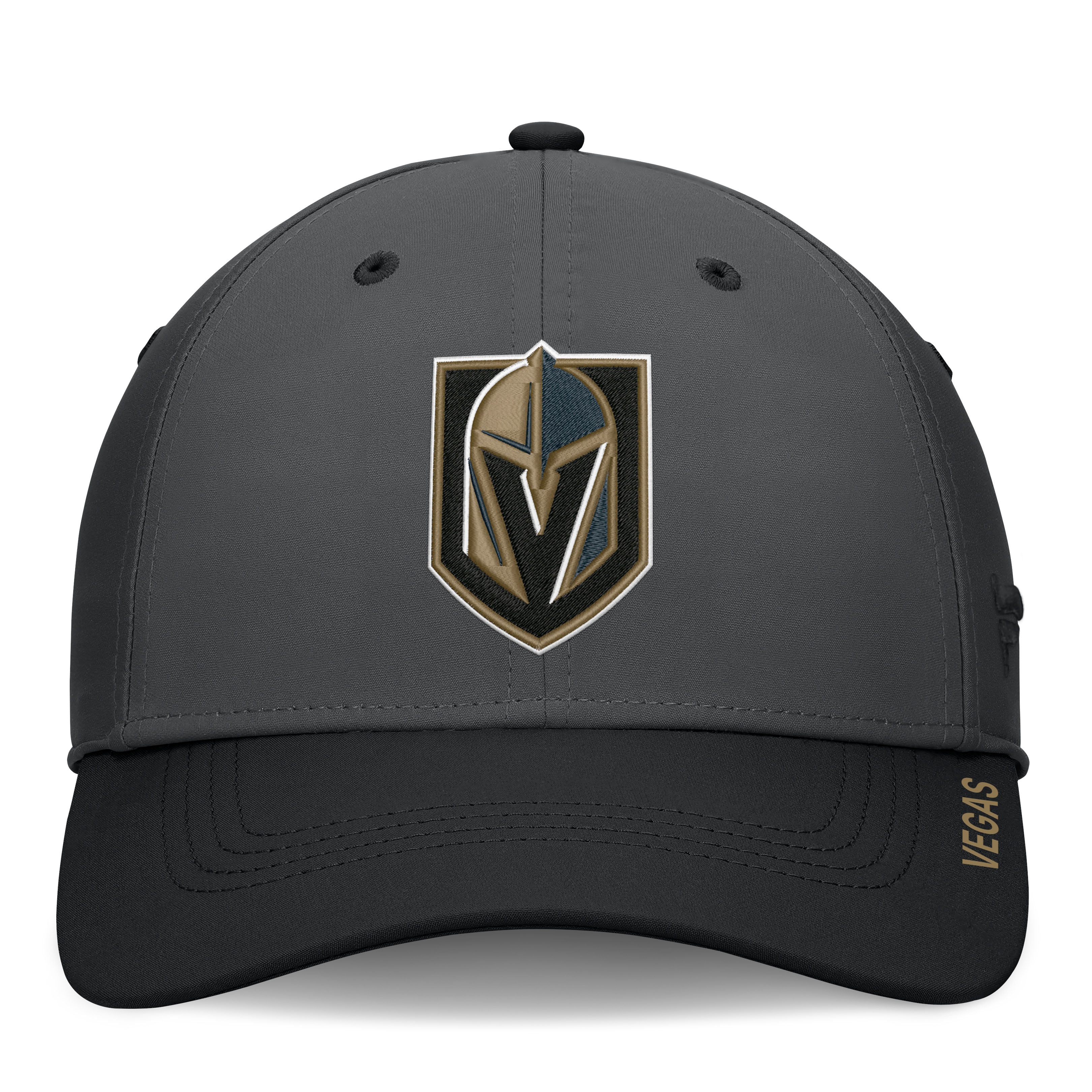 Men's Fanatics Gray/Black Vegas Golden Knights Authentic Pro Rink Stretch Hat