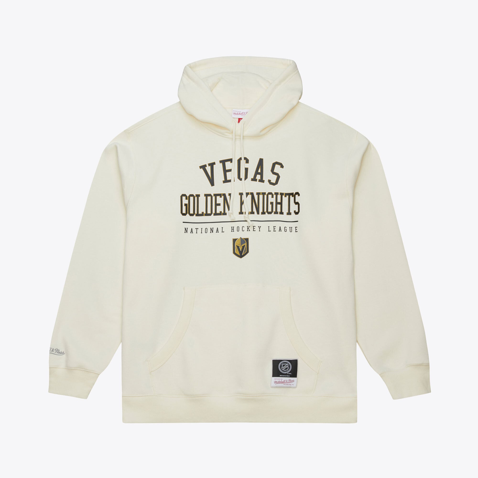 Men's Mitchell & Ness Cream Vegas Golden Knights Walk-Off Logo Fleece Hoodie