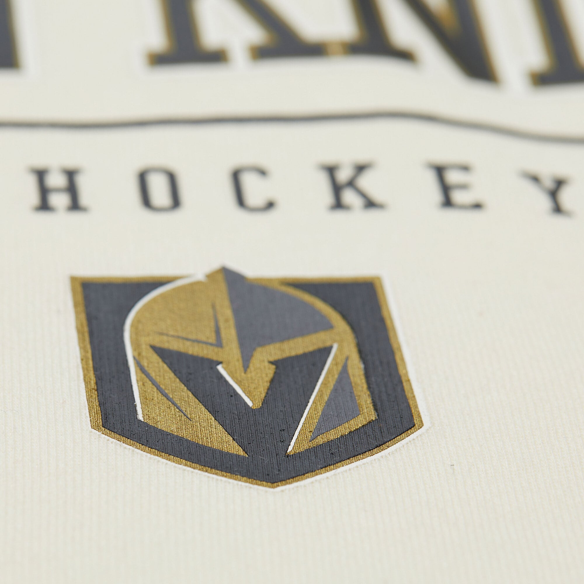 Men's Mitchell & Ness Cream Vegas Golden Knights Walk-Off Logo Fleece Hoodie