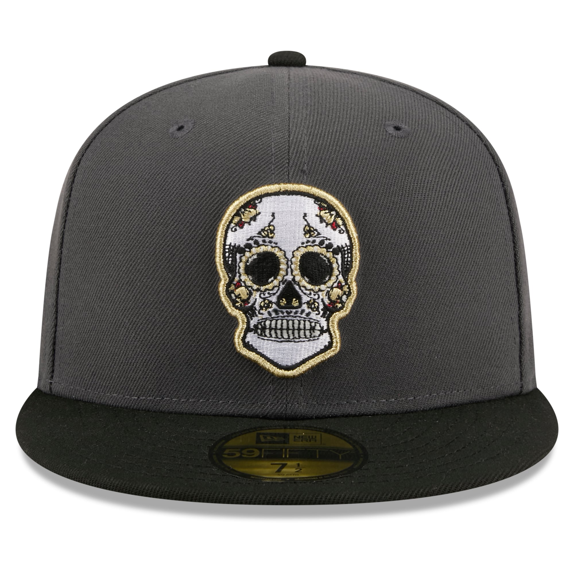 Casquette ajustée New Era 59FIFTY Vegas Golden Knights Dia De Los Muertos pour homme, couleur anthracite/noir