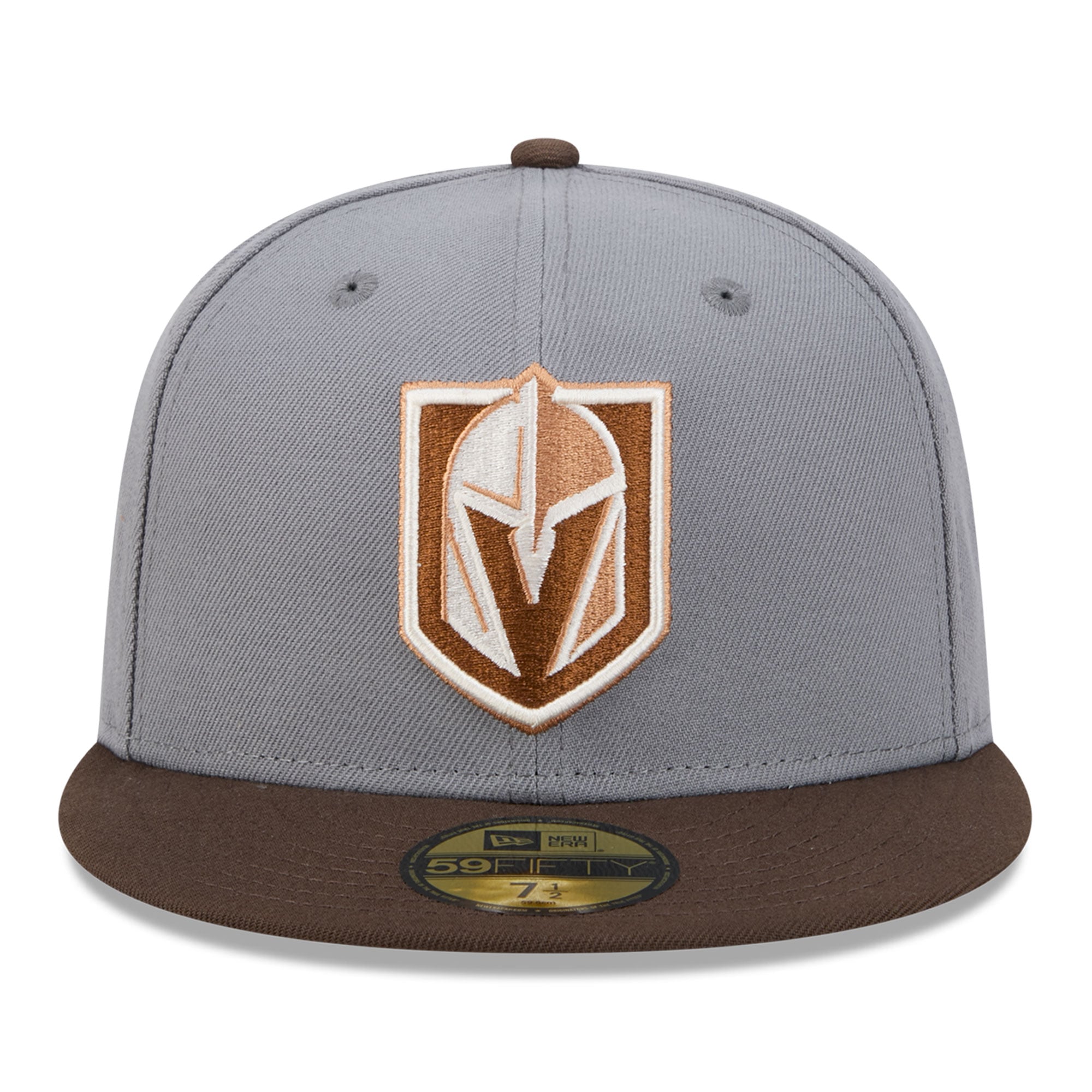 Men's New Era Charcoal/Brown Vegas Golden Knights Wood Tones 59FIFTY Fitted Hat