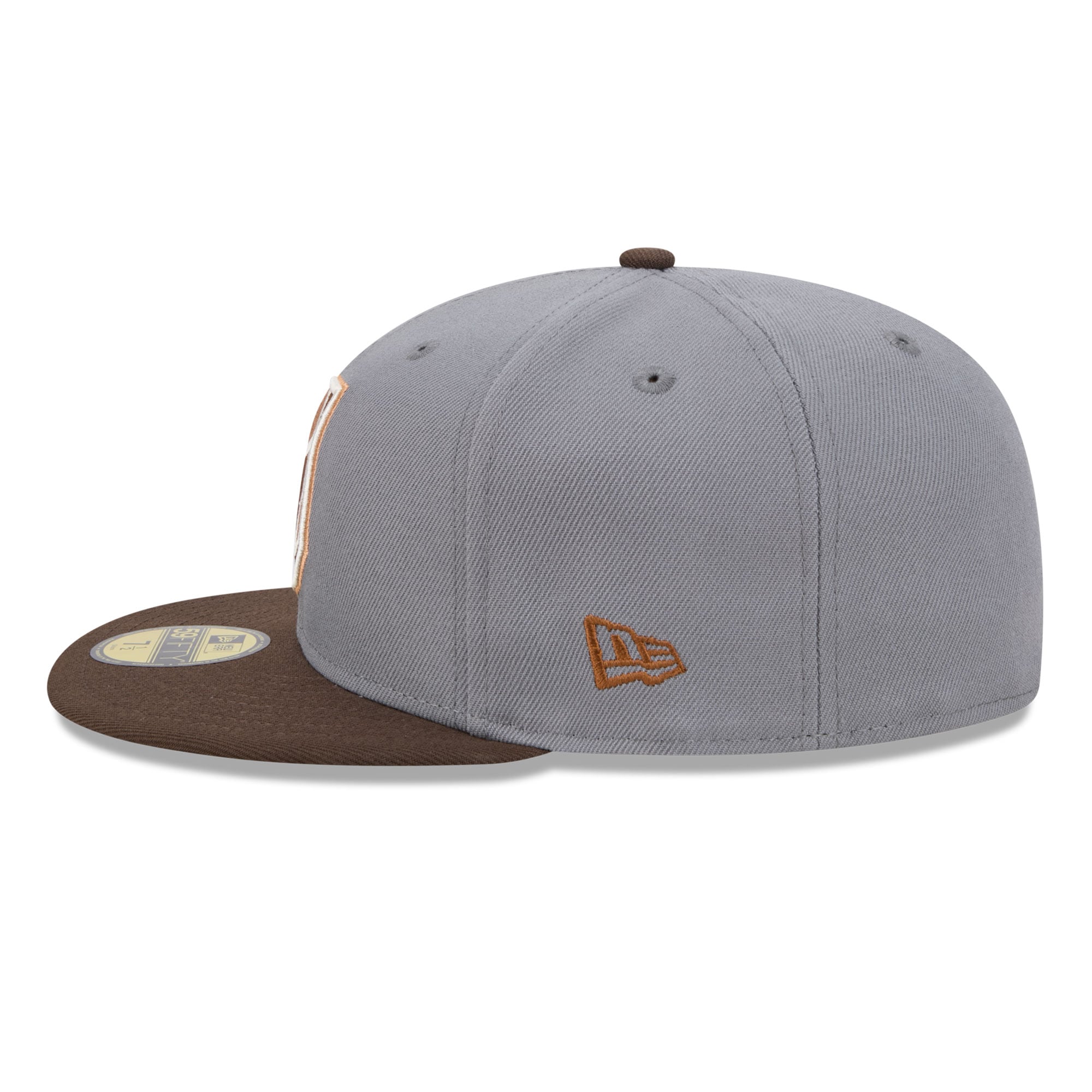 Men's New Era Charcoal/Brown Vegas Golden Knights Wood Tones 59FIFTY Fitted Hat
