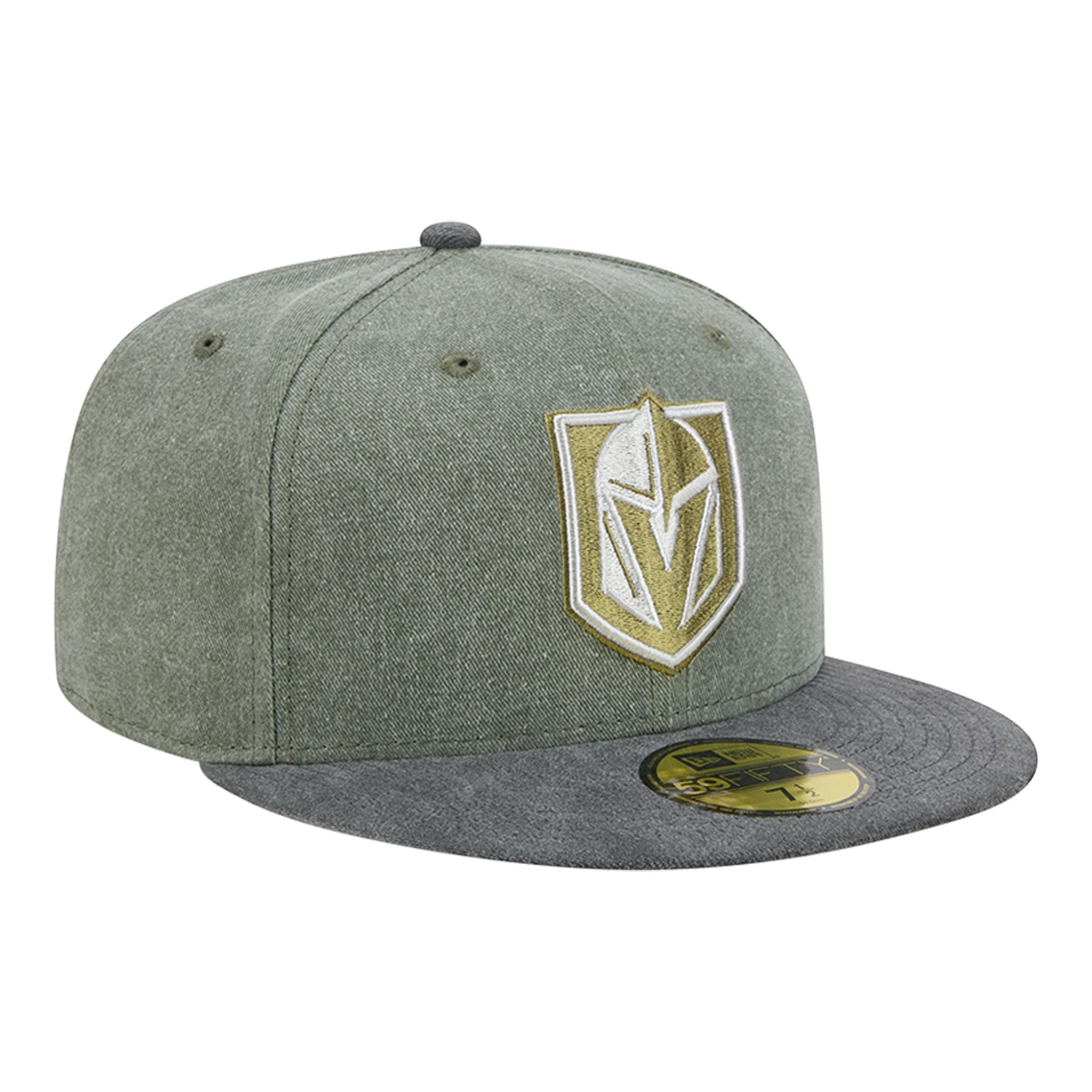 Casquette ajustée New Era 59FIFTY pour homme, couleur olive/noir, Vegas Golden Knights Roll Call