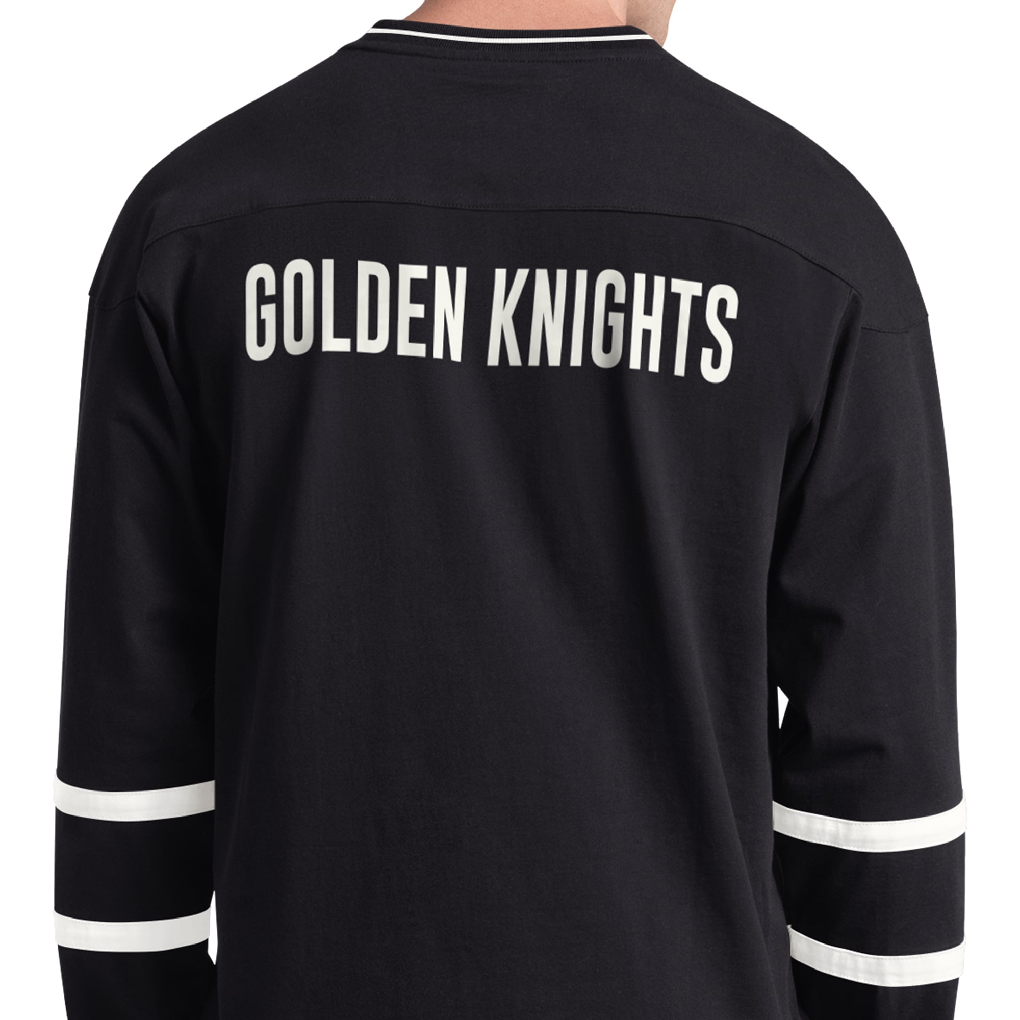 T-shirt à manches longues et col en V Starter Black Vegas Golden Knights pour homme