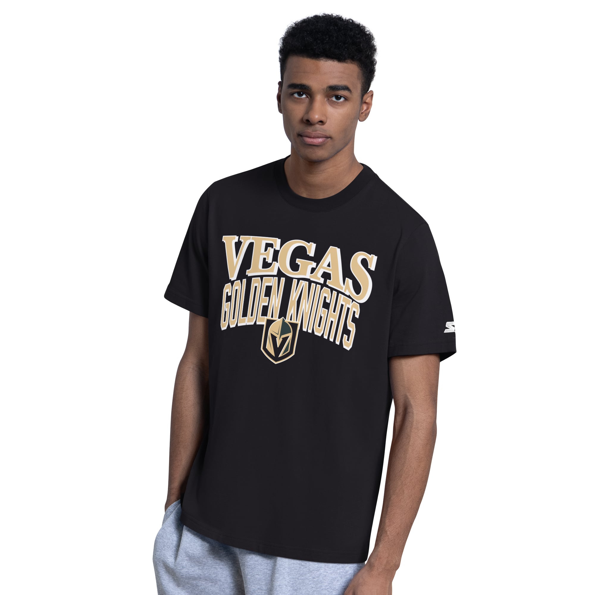 Men's Starter Black/Heather Gray Vegas Golden Knights Two-Pack T-Shirt Set