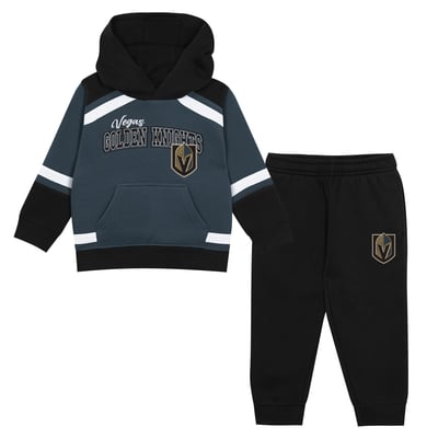 Vegas Golden Knights Outerstuff Toddler Ice Explorer Hoodie & Pants Set - Steel/Black