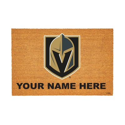 Vegas Golden Knights 24" x 36" Team Logo Personalized Coir Door Mat