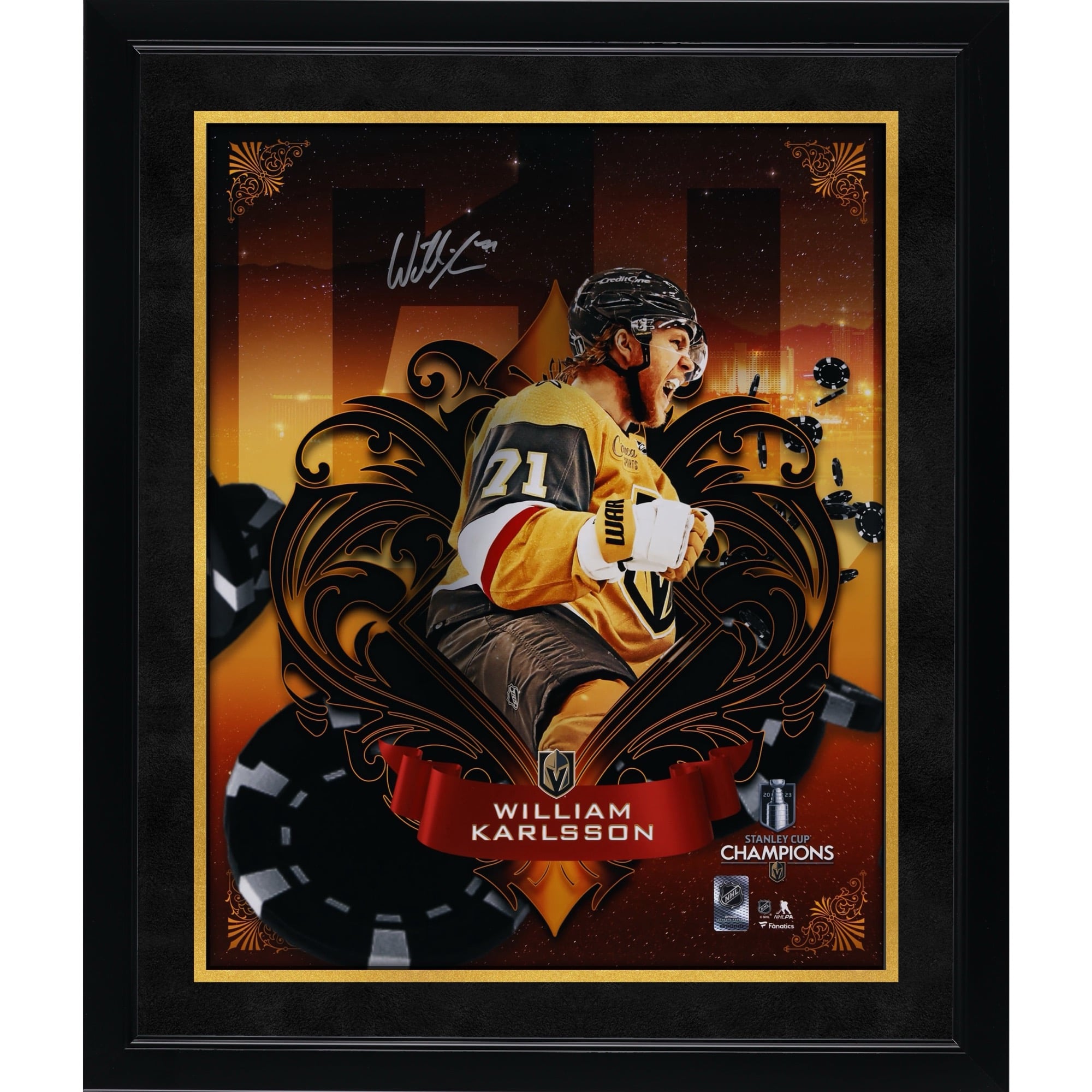 William Karlsson Vegas Golden Knights 2023 Stanley Cup Champions Autographed 16" x 20" Misfits Panel Photograph