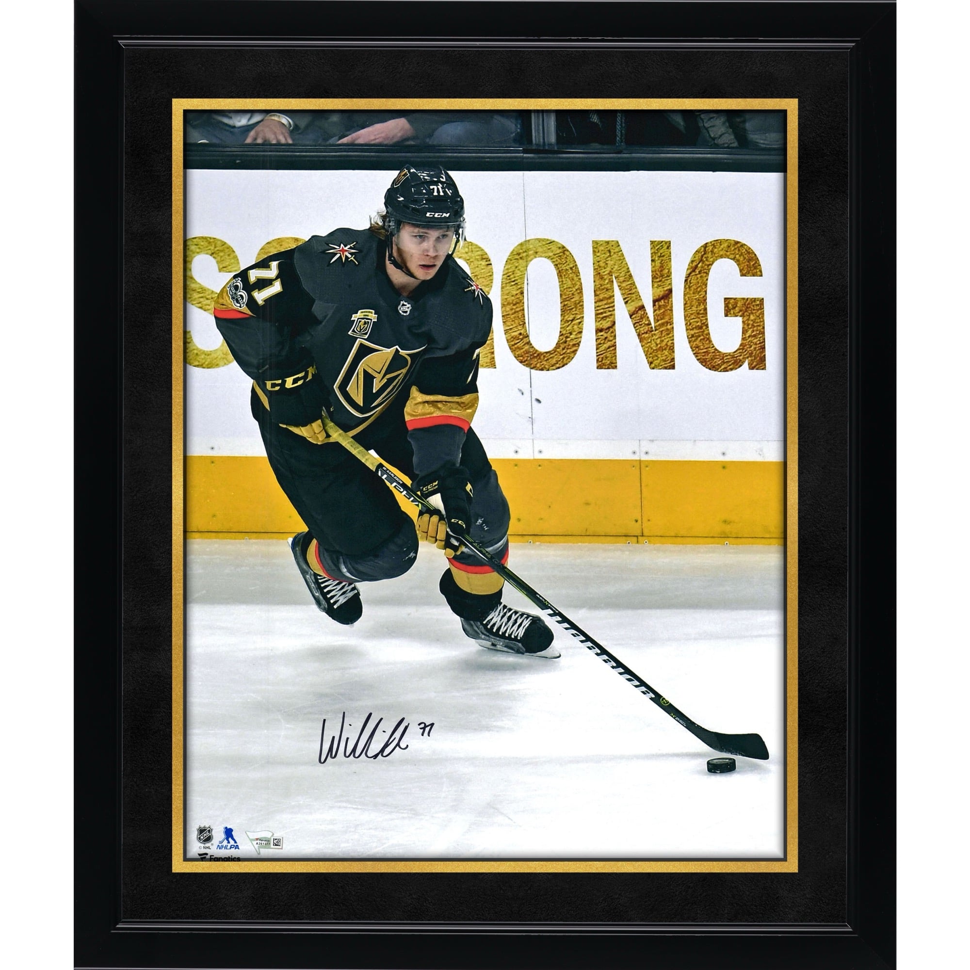 William Karlsson Vegas Golden Knights Autographed 16" x 20" Jersey Skating Photograph