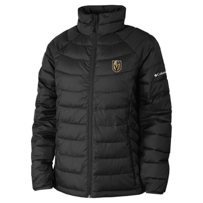  Vegas Golden Knights Columbia Women's Omni-Heat Powder Lite II Raglan Full-Zip Jacket - Black