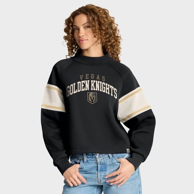 Vegas Golden Knights Fanatics Women's Heritage Overtime Fleece Mockneck Sweatshirt - Black
