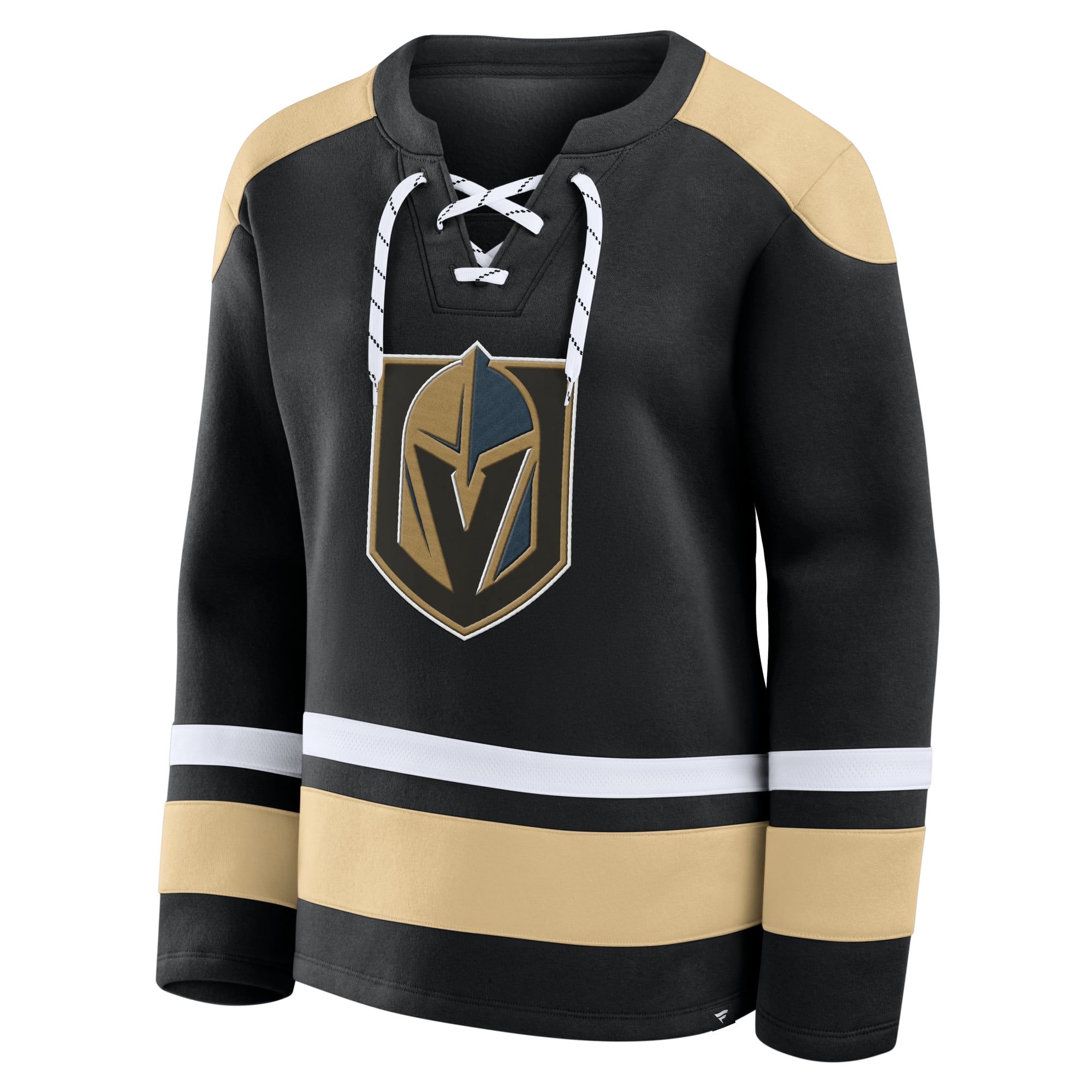 Sweat-shirt à lacets manches longues Icing Fanatics Black Vegas Golden Knights pour femme