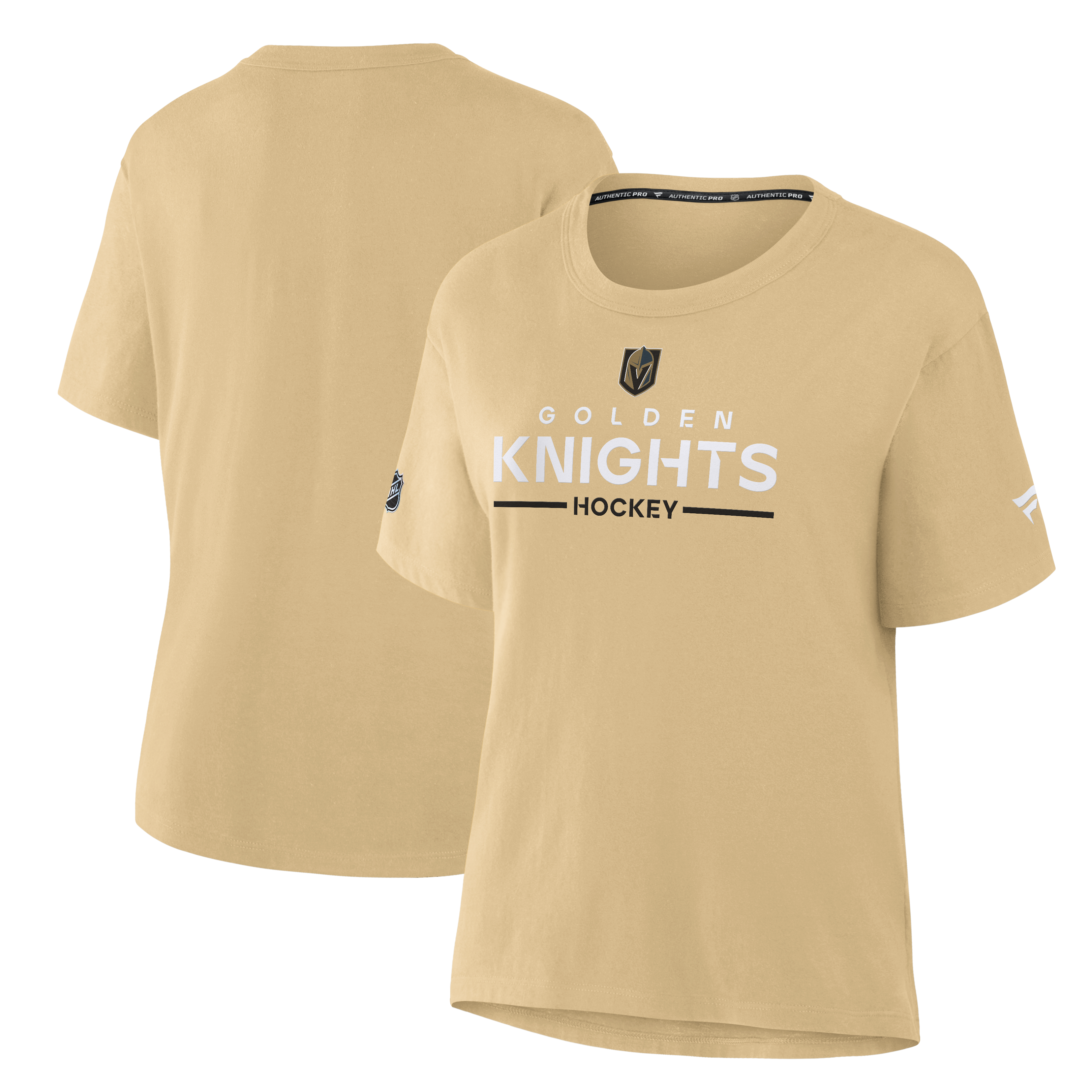 T-shirt authentique Pro Primary pour femme Fanatics Gold Vegas Golden Knights
