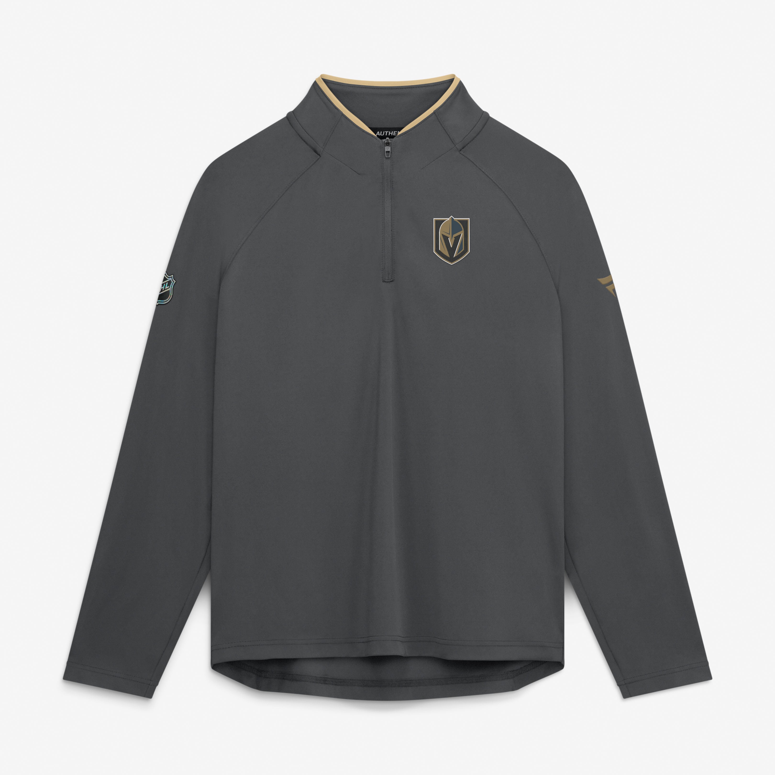 Women's Fanatics Gray Vegas Golden Knights Authentic Pro Rink Lightweight Quarter-Zip Pullover
