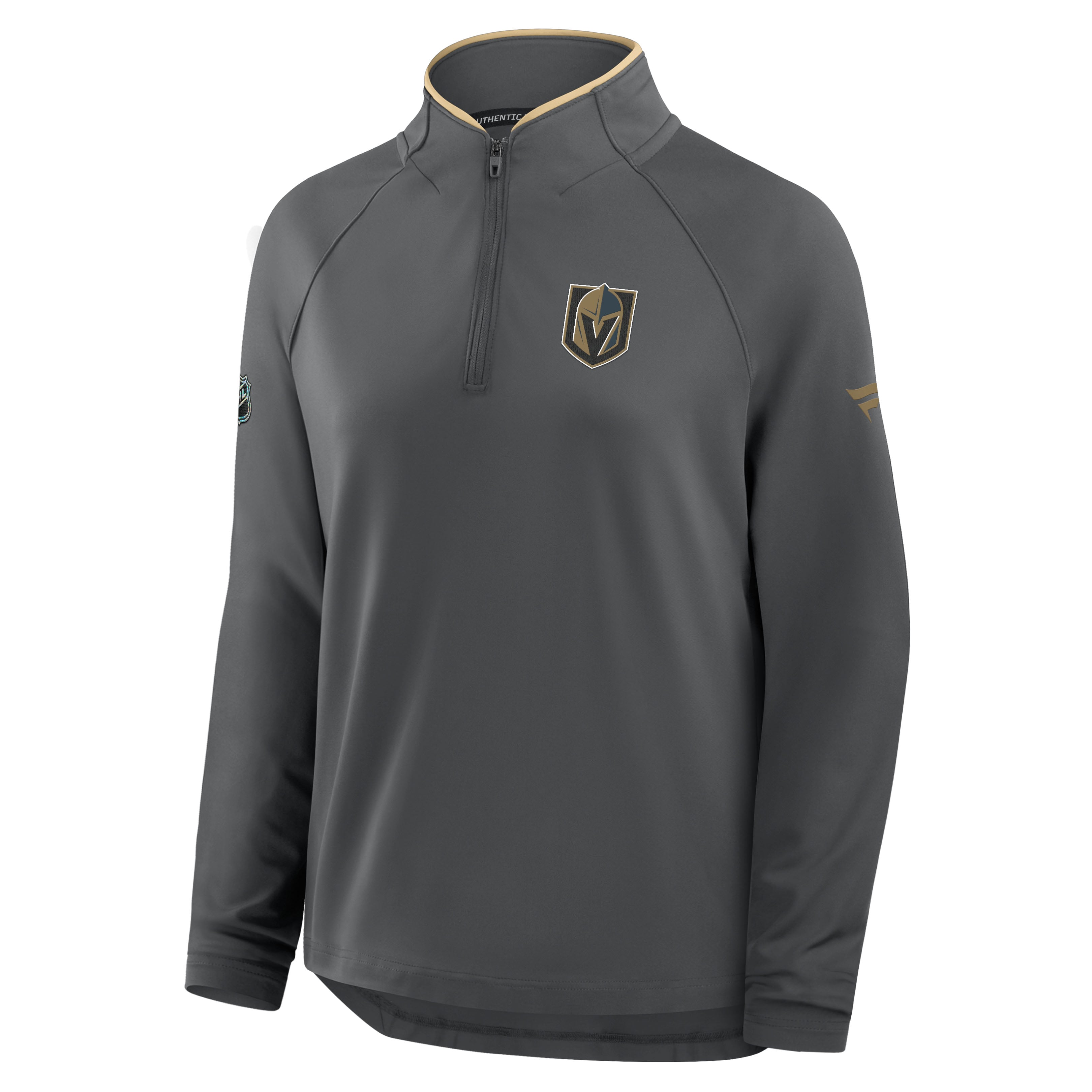 Women's Fanatics Gray Vegas Golden Knights Authentic Pro Rink Lightweight Quarter-Zip Pullover