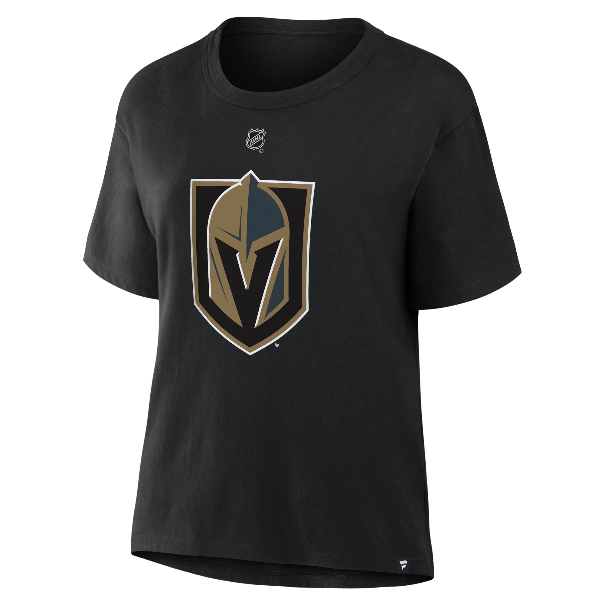 Women's Fanatics Mitch Marner Black Vegas Golden Knights Authentic Stack Name & Number T-Shirt