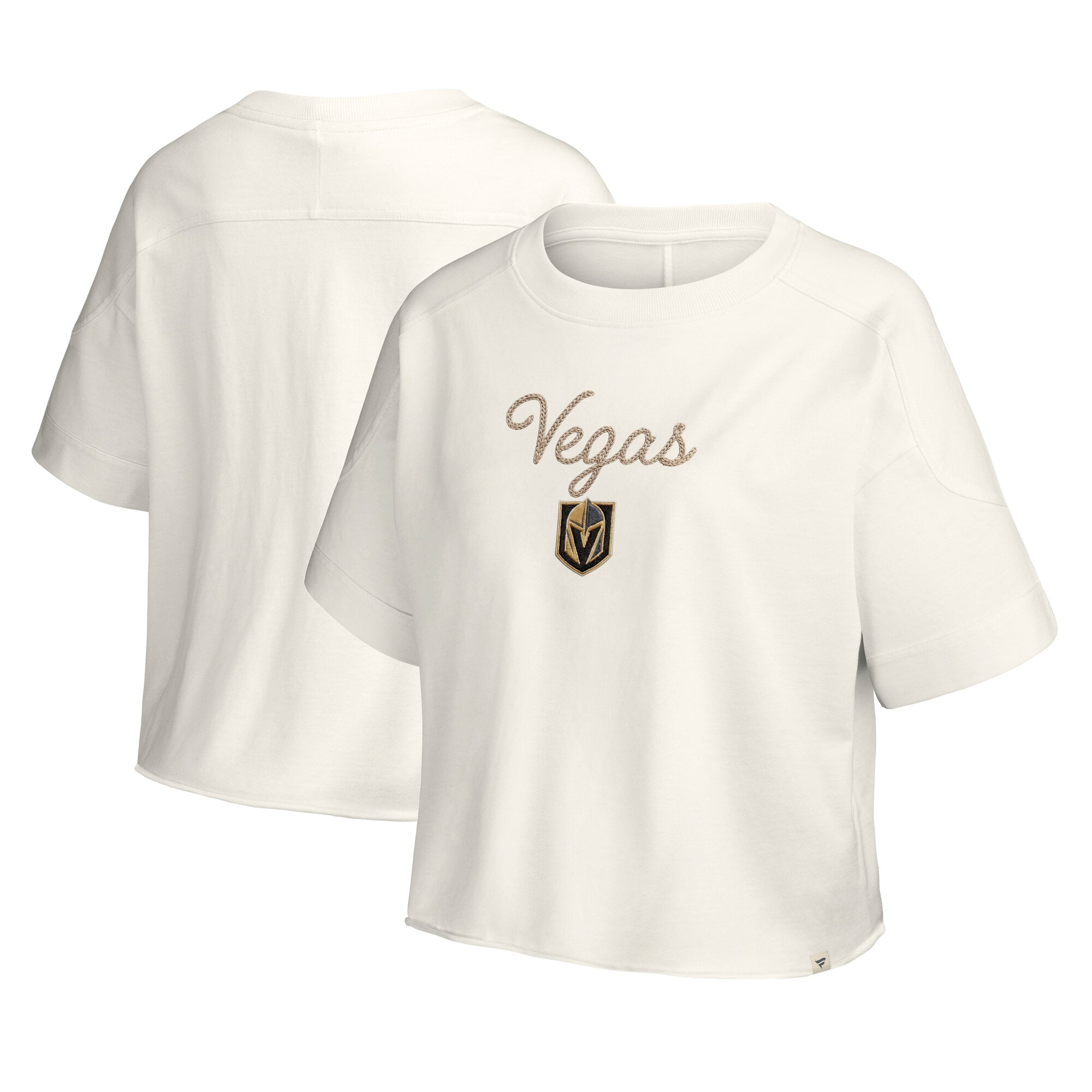 Haut à coutures chaînette crème Fanatics Vegas Golden Knights pour femme