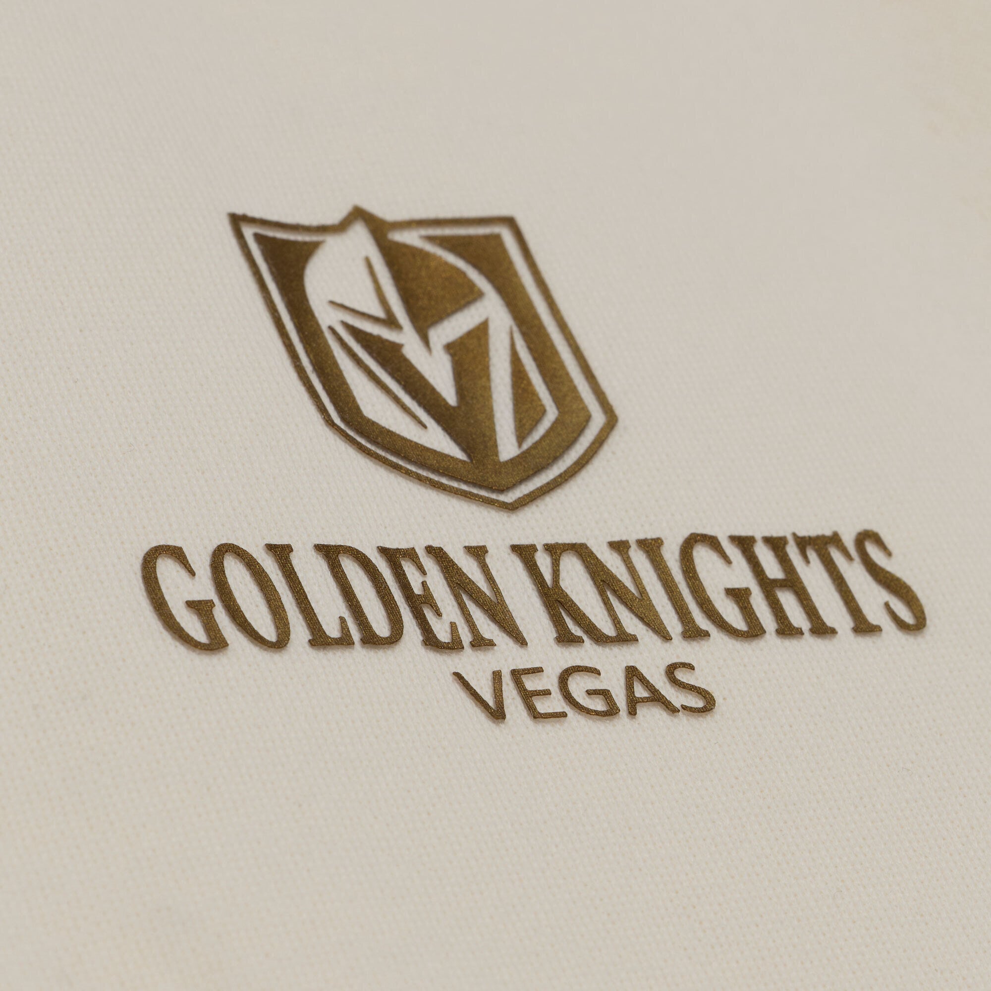 Women's Mitchell & Ness Cream Vegas Golden Knights Core Essentials Sweatshirt