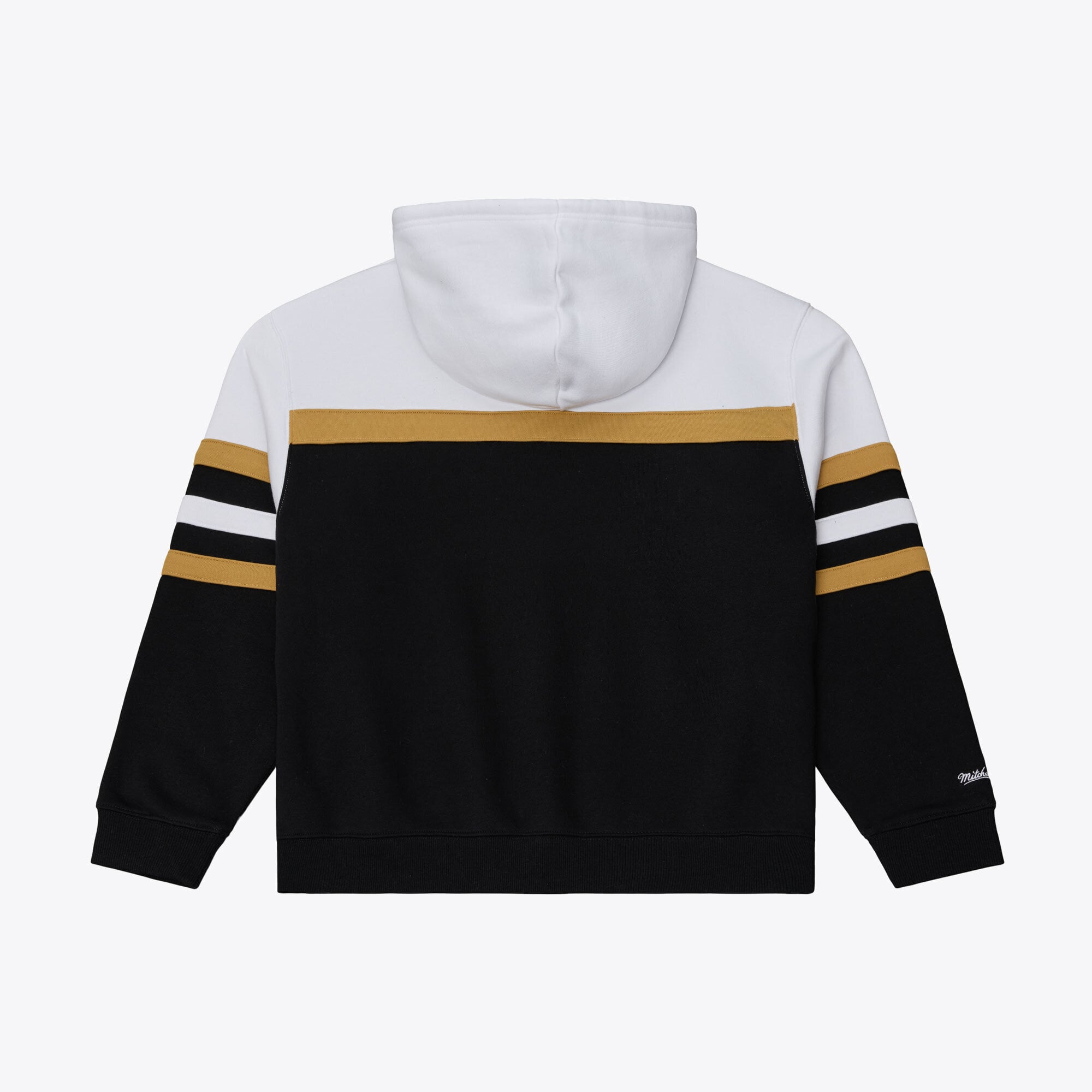 Sweat à capuche Mitchell & Ness blanc/noir pour femme, modèle « Vegas Golden Knights Head Coach », femme.