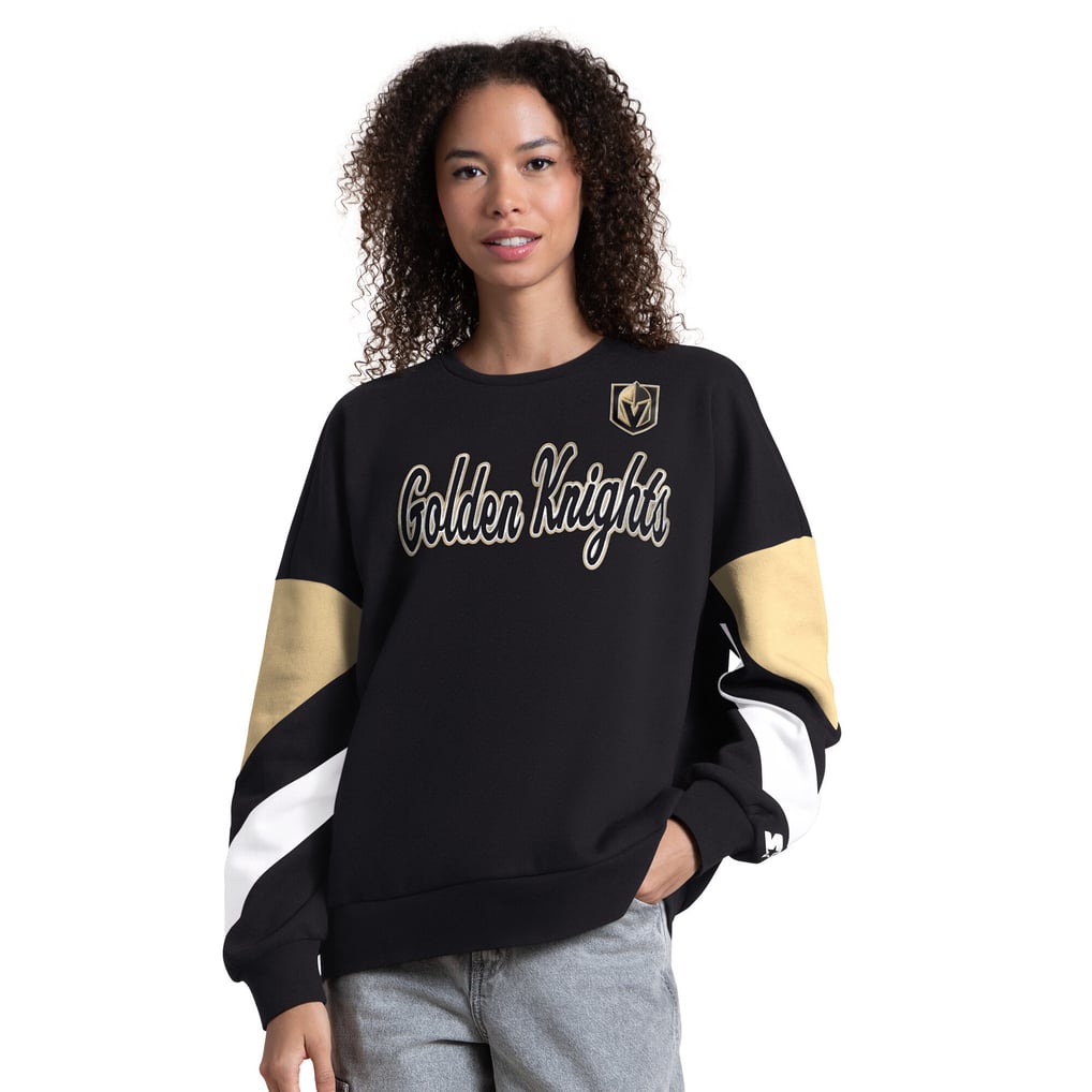 Sweat-shirt à manches longues Vegas Golden Knights Starter noir à blocs de couleur Grand Chelem pour femme