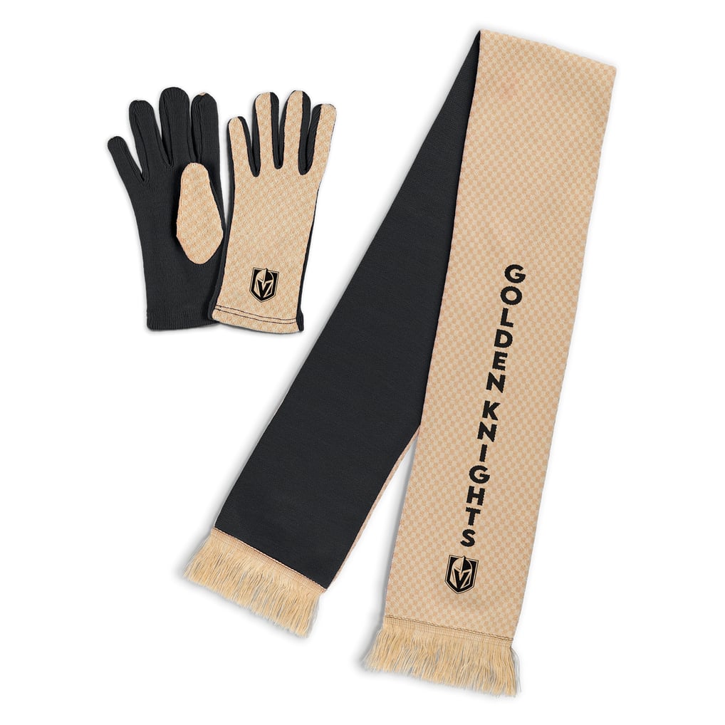 Vegas Golden Knights WEAR by Erin Andrews Women's Tonal Microcheck Scarf & Glove Set