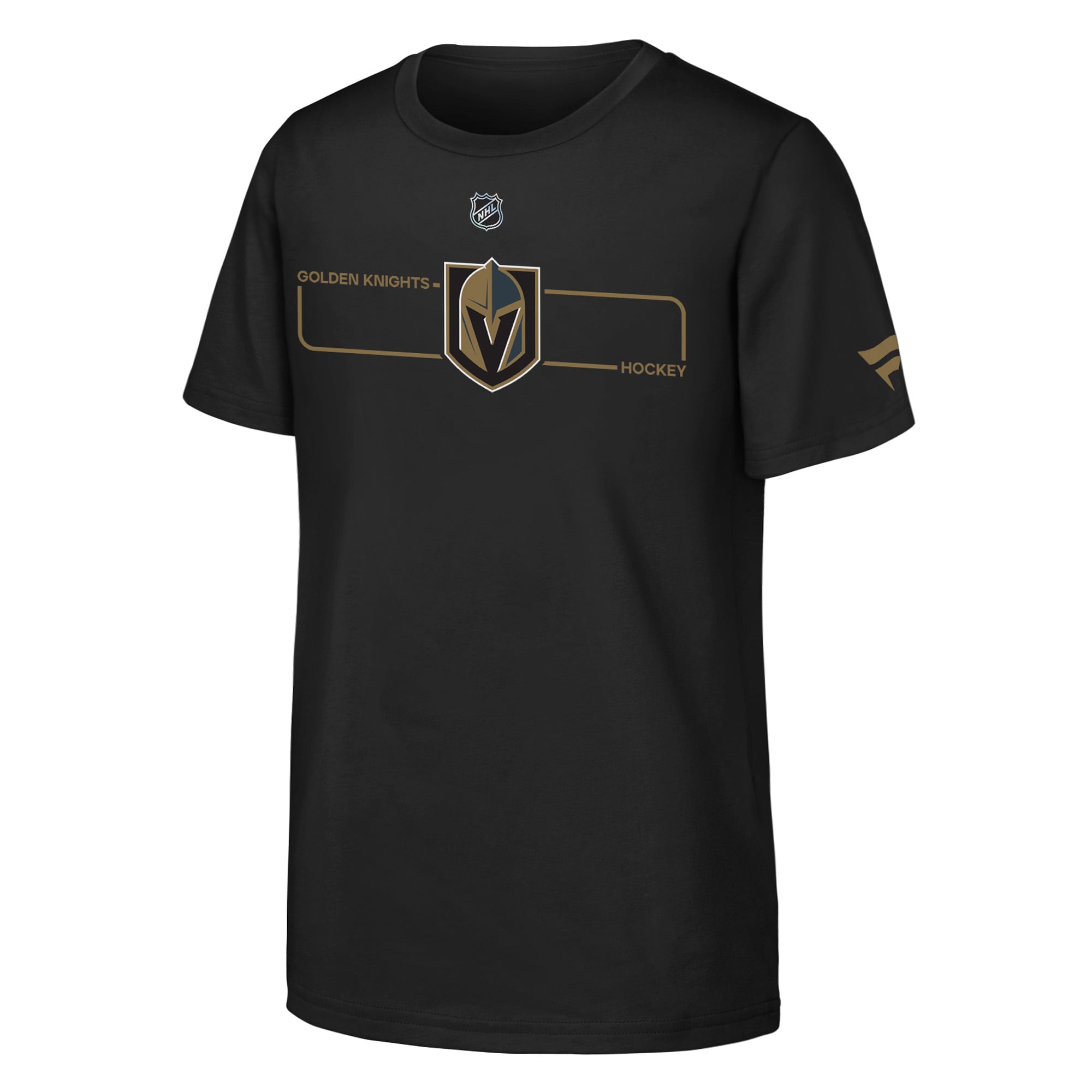 T-shirt authentique de patinoire Fanatics Black Vegas Golden Knights pour jeunes