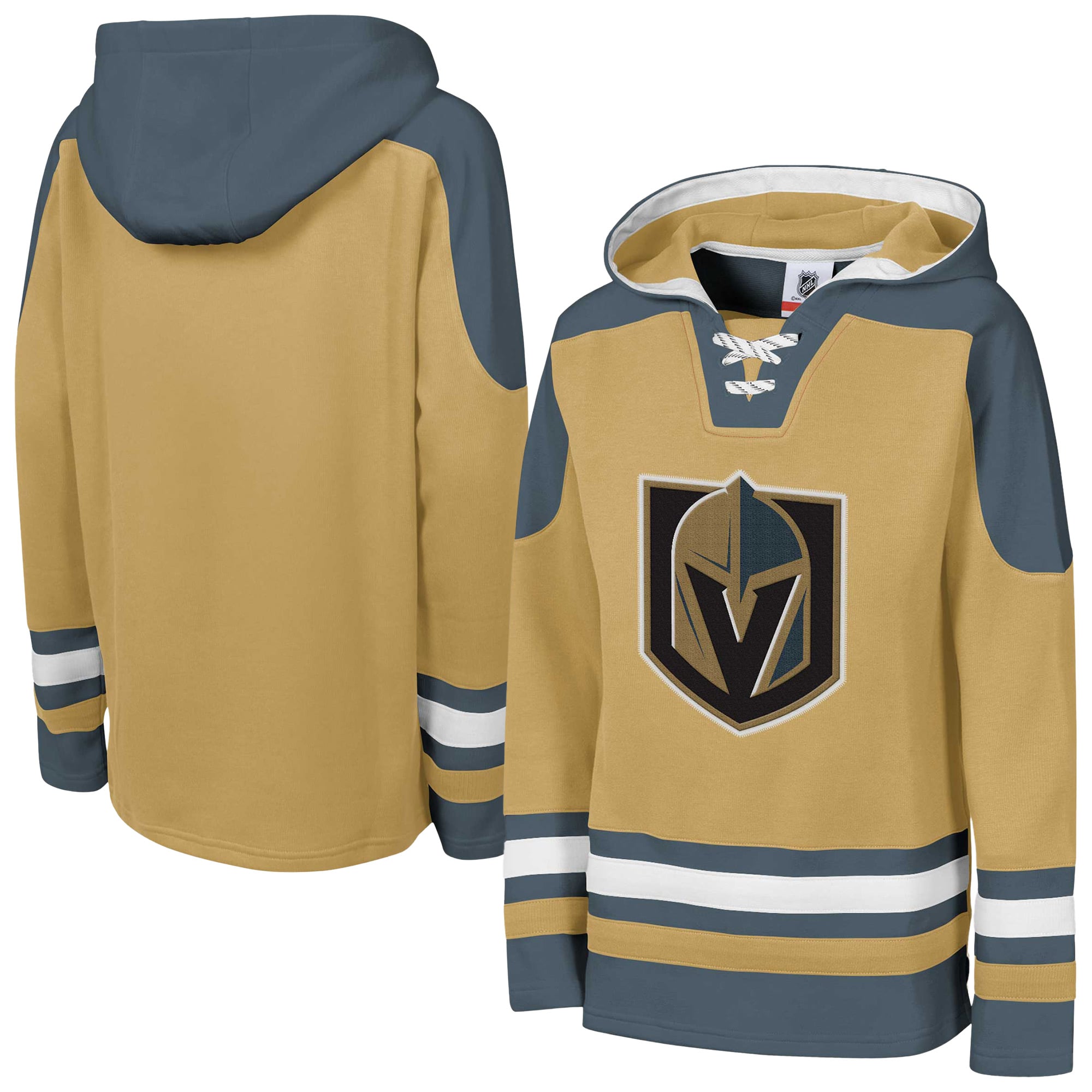 Sweat à capuche raglan col en V Youth Outerstuff Gold Vegas Golden Knights Ageless Must Have
