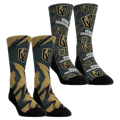  Vegas Golden Knights Rock Em Youth Game Day Two-Pack Crew Socks - Gold