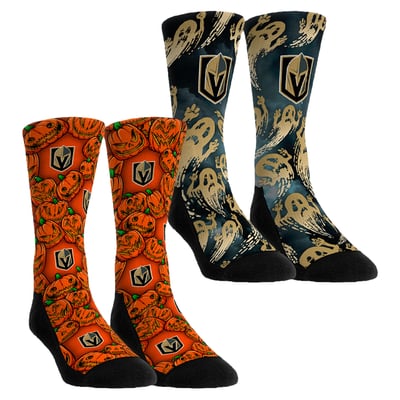  Vegas Golden Knights Rock Em Youth Halloween Crew Socks 2-Pack Set - Orange