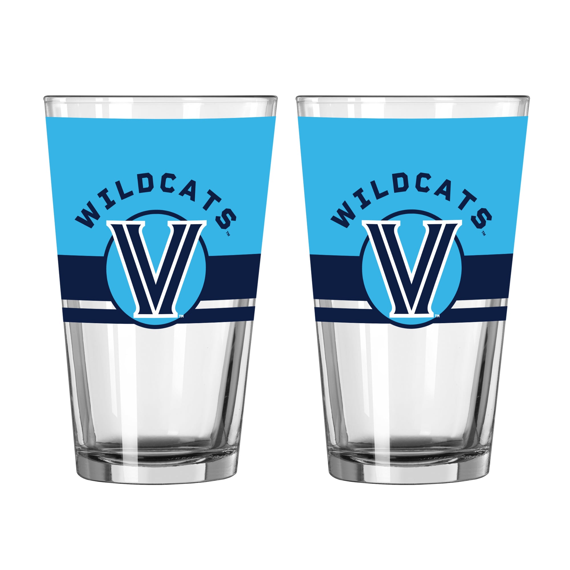 Ensemble de deux verres à bière Horizon de 473 ml (16 oz) aux couleurs des Villanova Wildcats (Logo Brands)