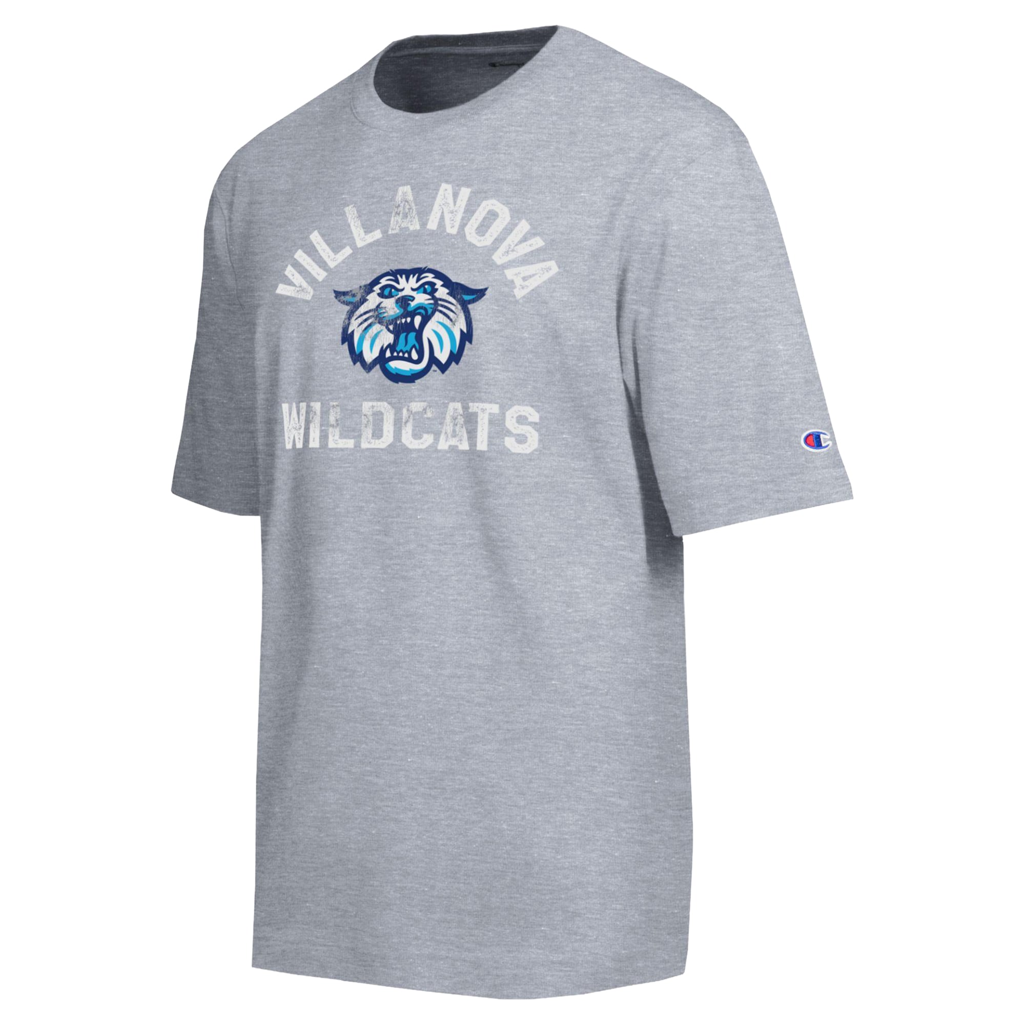 T-shirt d'équipe vieilli gris chiné Champion Villanova Wildcats pour hommes